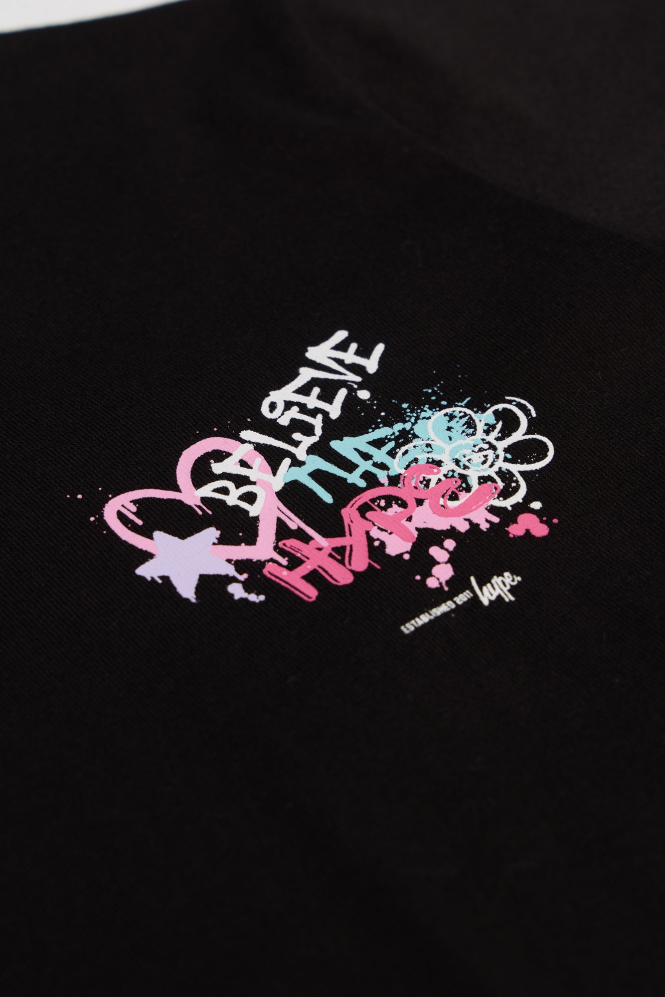 Hype Girls Black Graffiti T-Shirt
