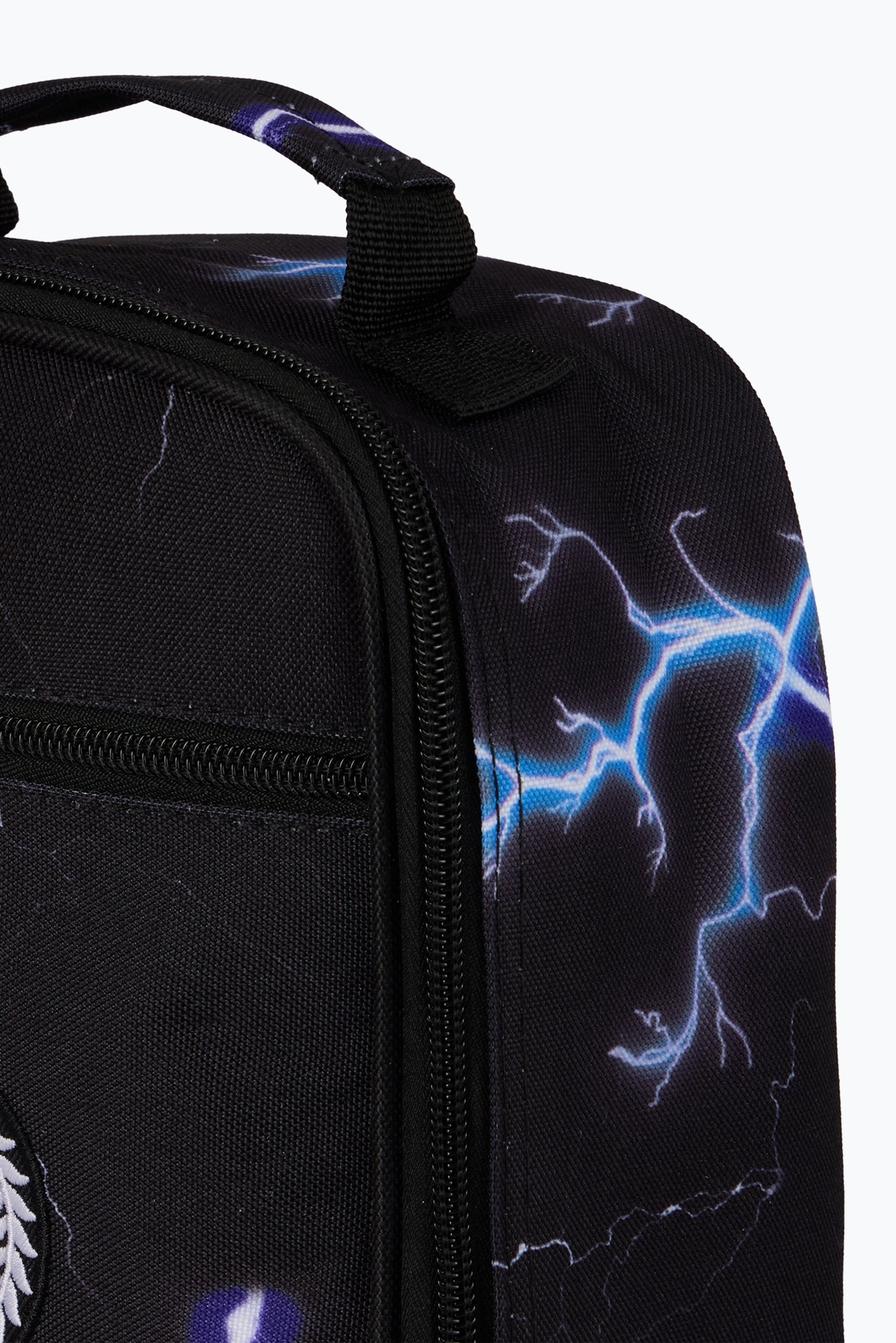 Hype Boys Black Lightning Print Lunch Bag