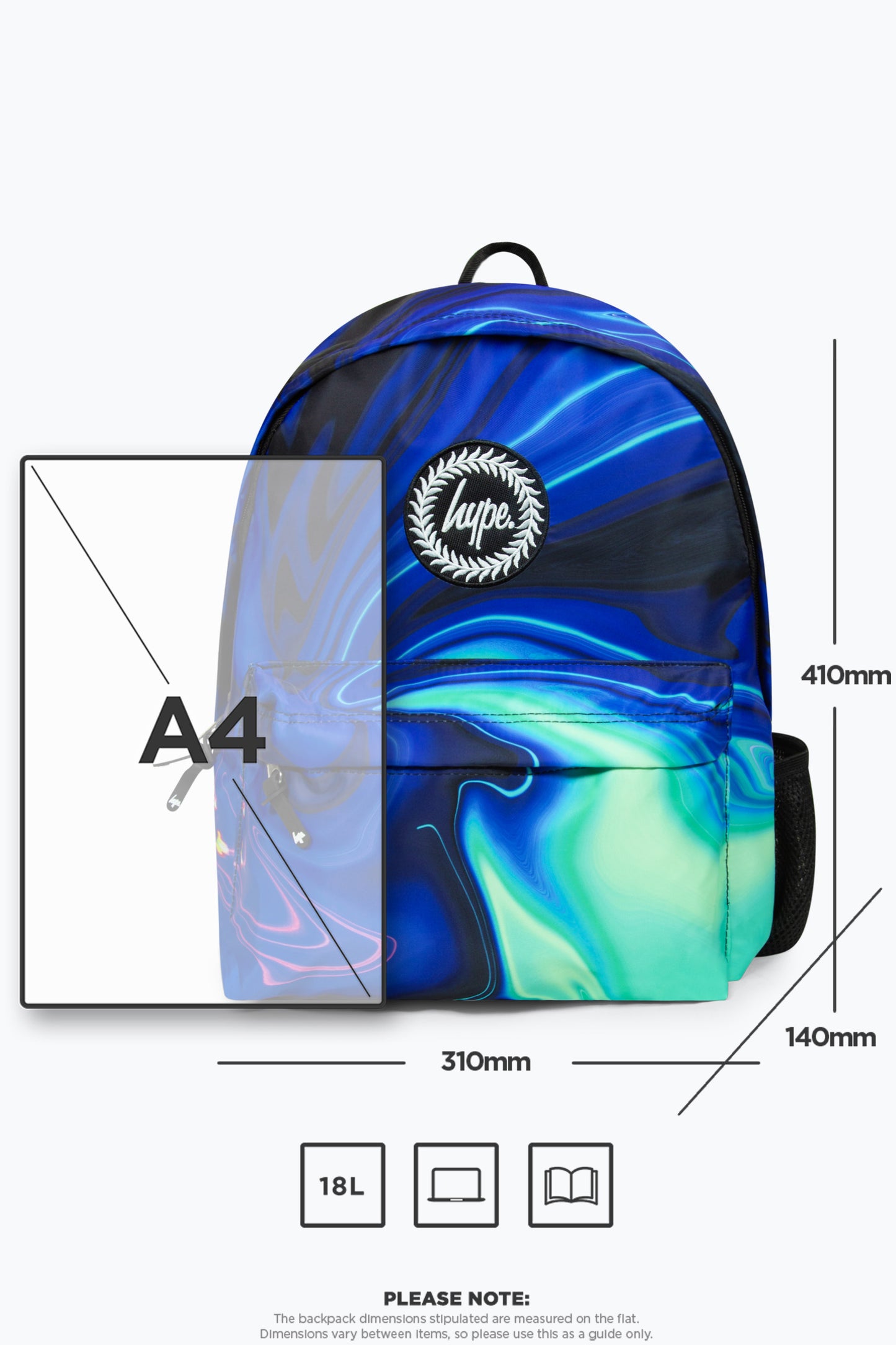 Hype Boys Blue Marble Iconic Backpack