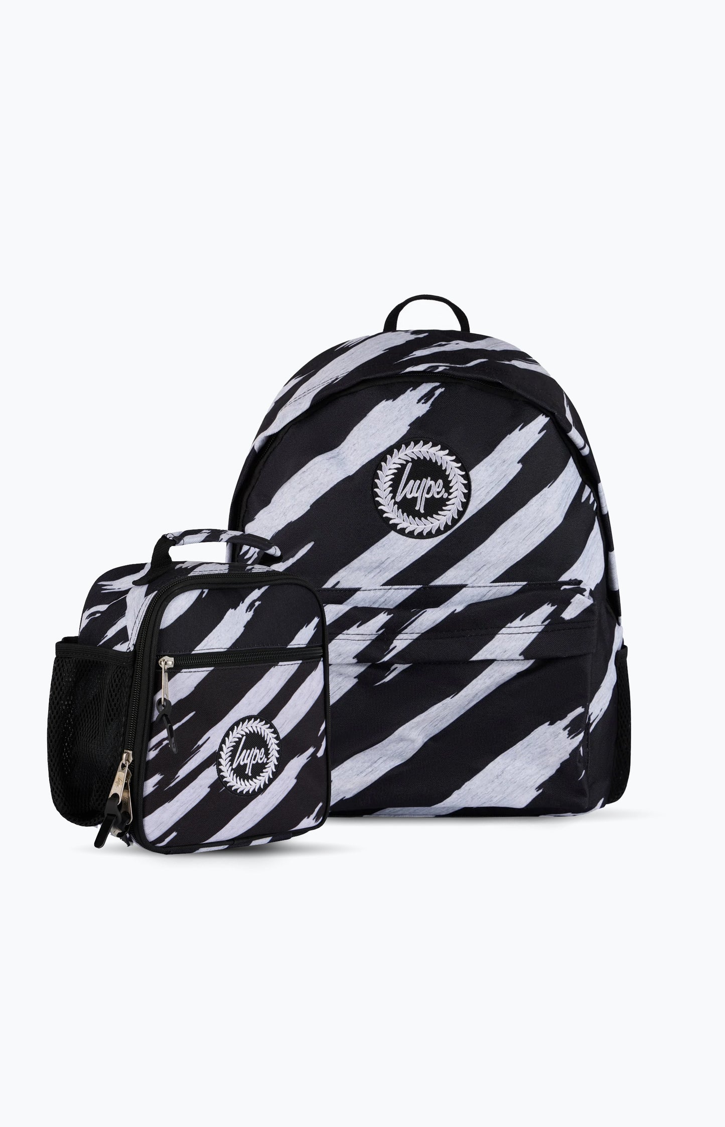 Hype Unisex Black Angles Backpack & Lunch Bag Bundle