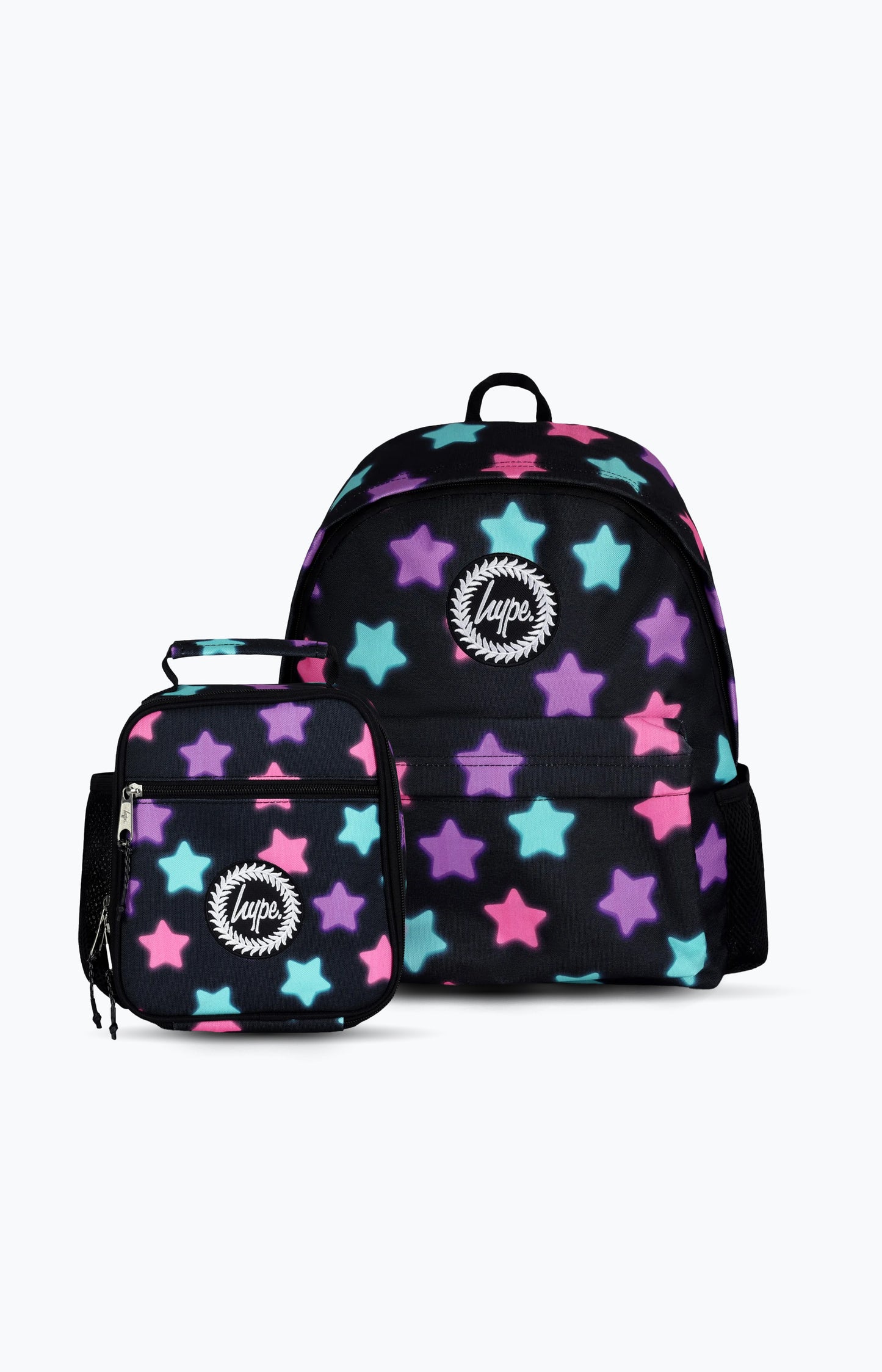 Hype Unisex Black Star Glow Backpack & Lunchbag Bundle