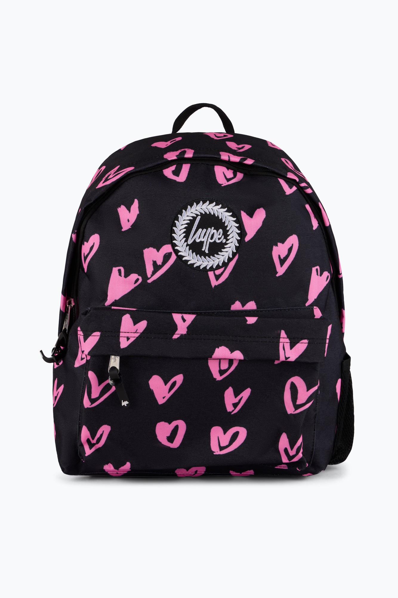 Hype Unisex Black/Pink Scribble Hearts Backpack | Hype display picture 2