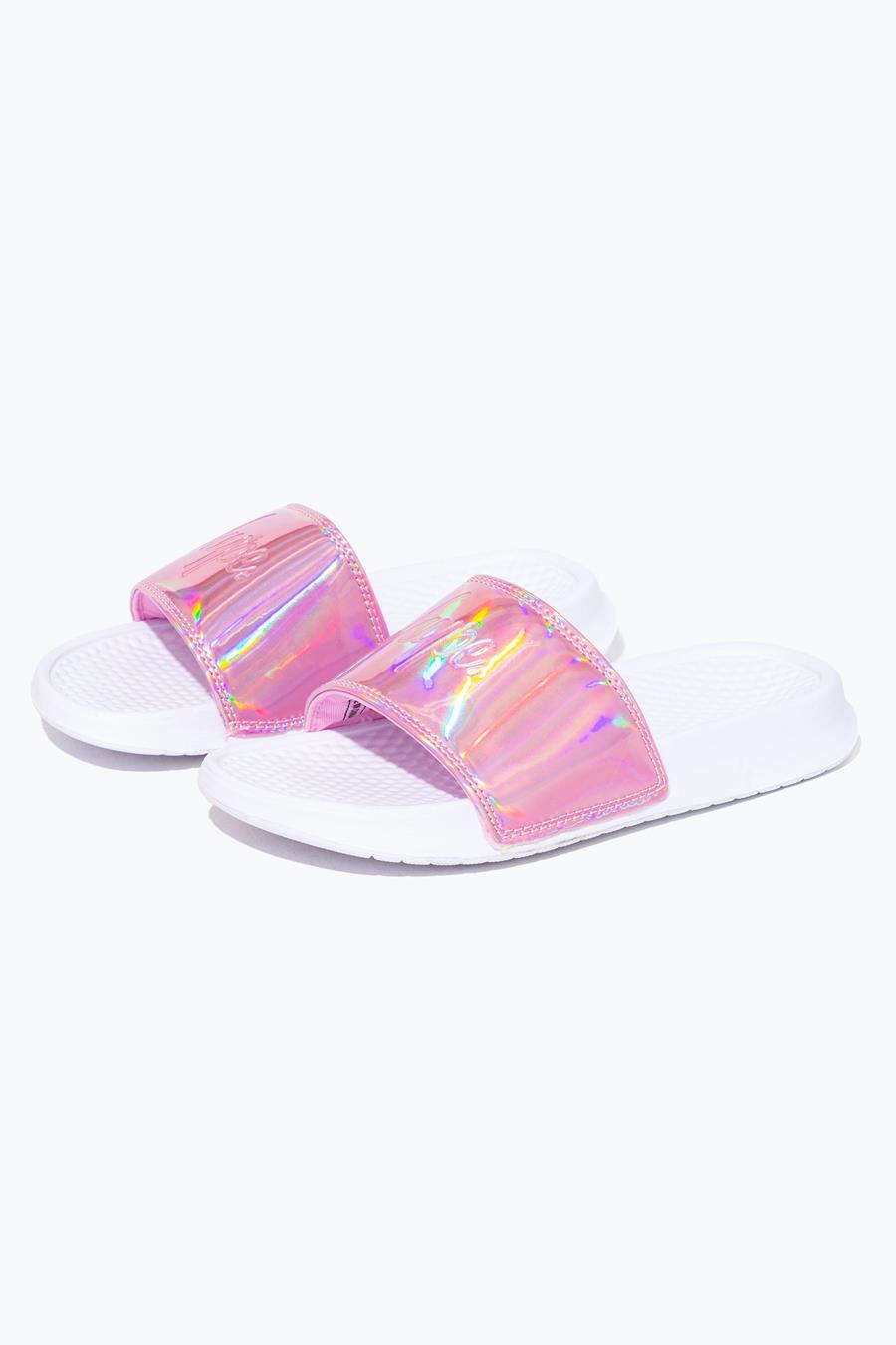 Pink discount slides holographic