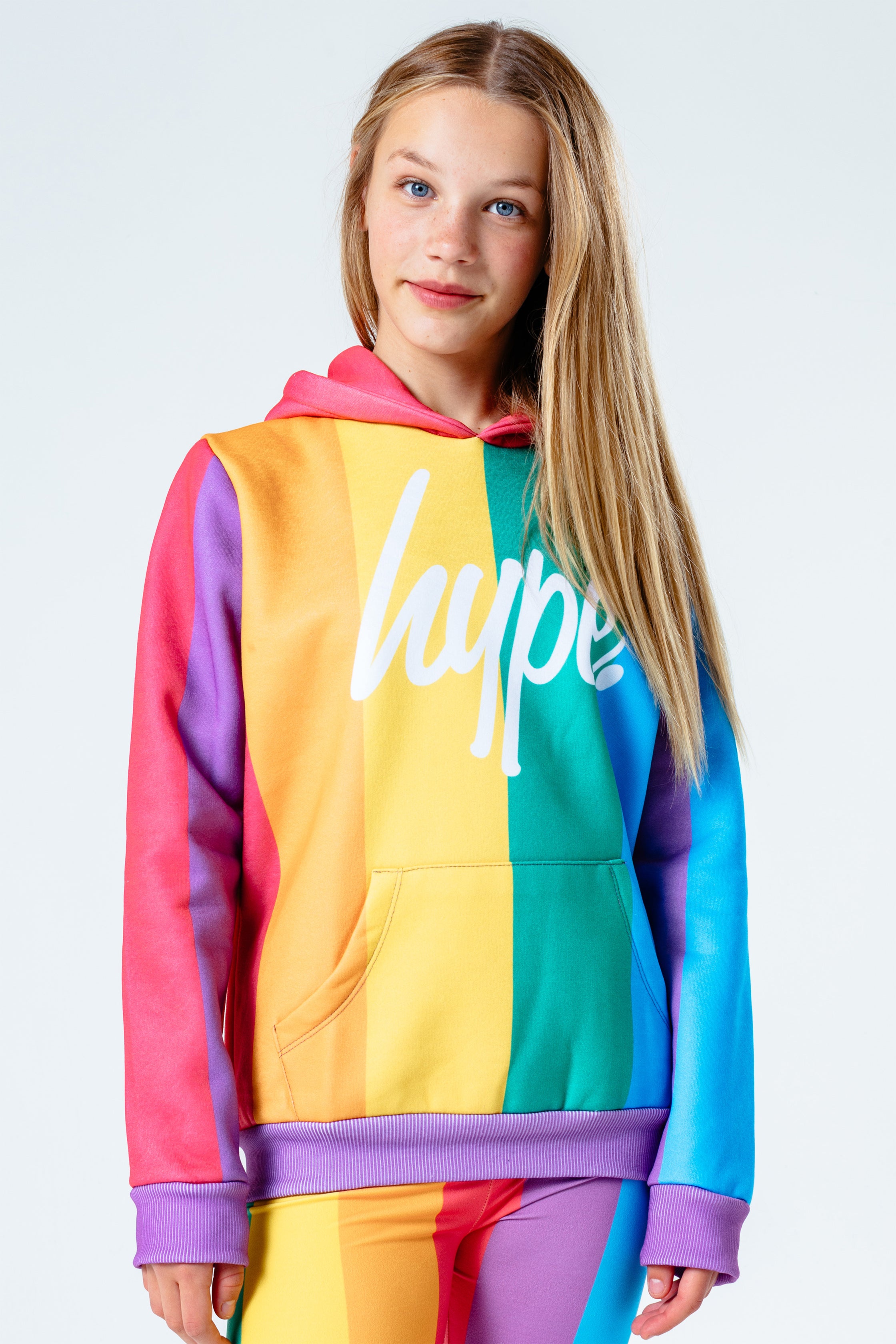 Rainbow hoodie girls online