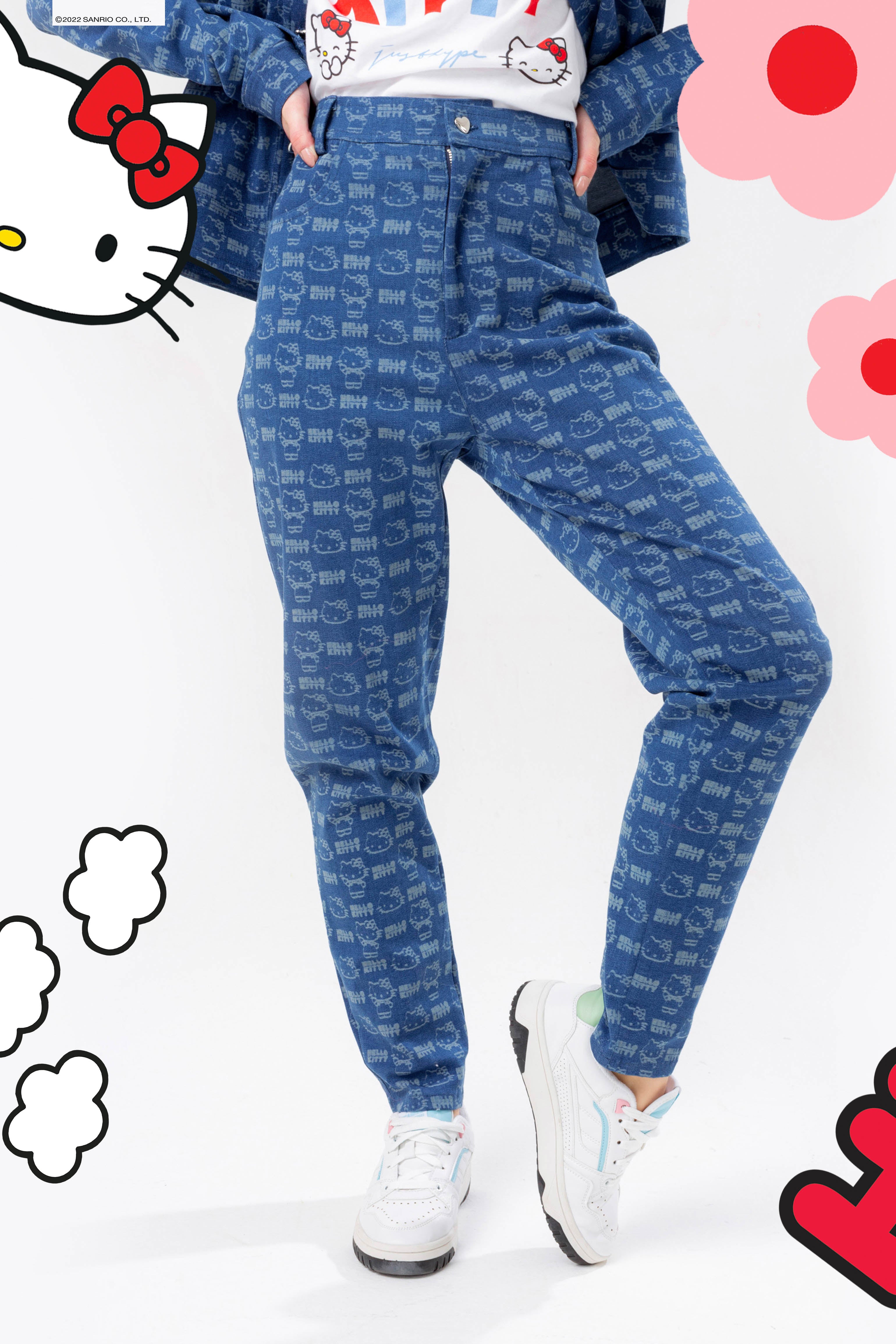 HYPE X HELLO KITTY DENIM WOMENS JEANS