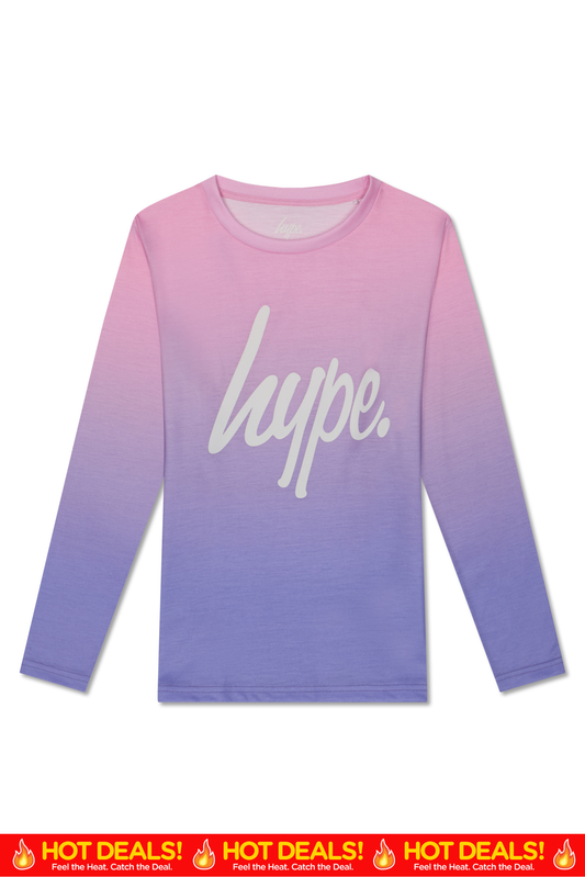 Hype Girls Pink Pastel Fade Pyjama Set