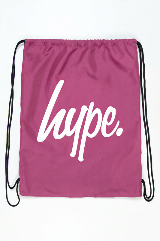Hype Unisex Pink Drawstring Bag