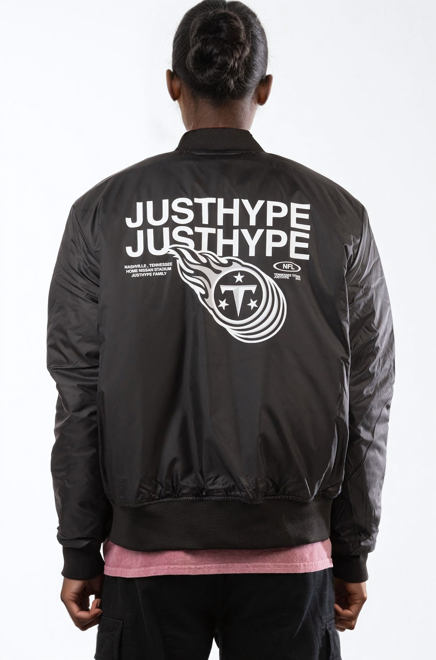 Nfl X Hype Adults Black Tennessee Titans Jacket