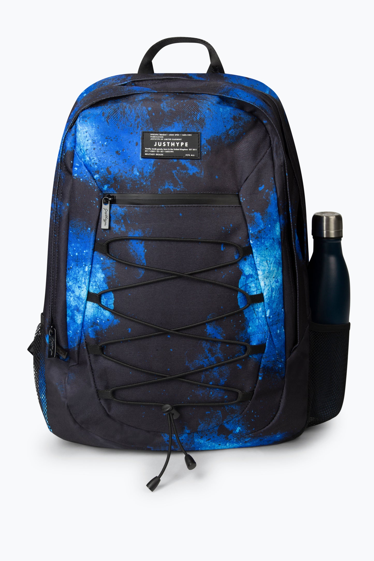 Hype Kids Black Blue Grunge Maxi Backpack