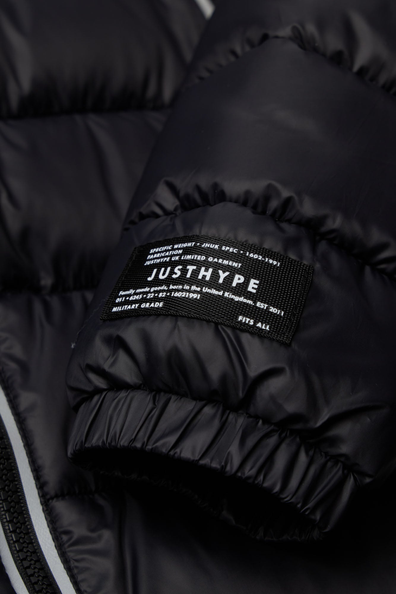 Hype Kids Black Padded Reflective Jacket