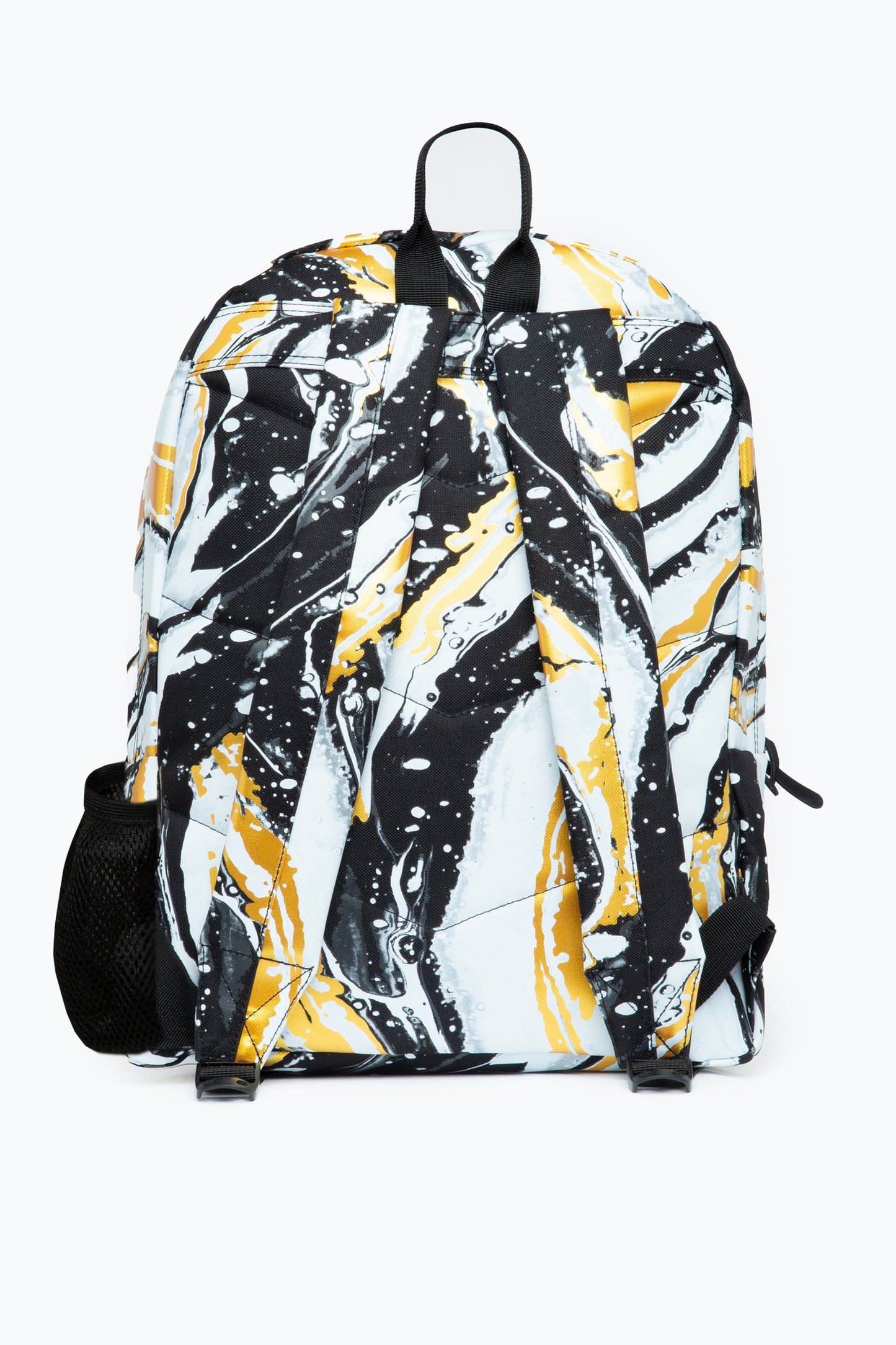 Hype Unisex Iconic Black/White Liquid Gold Backpack