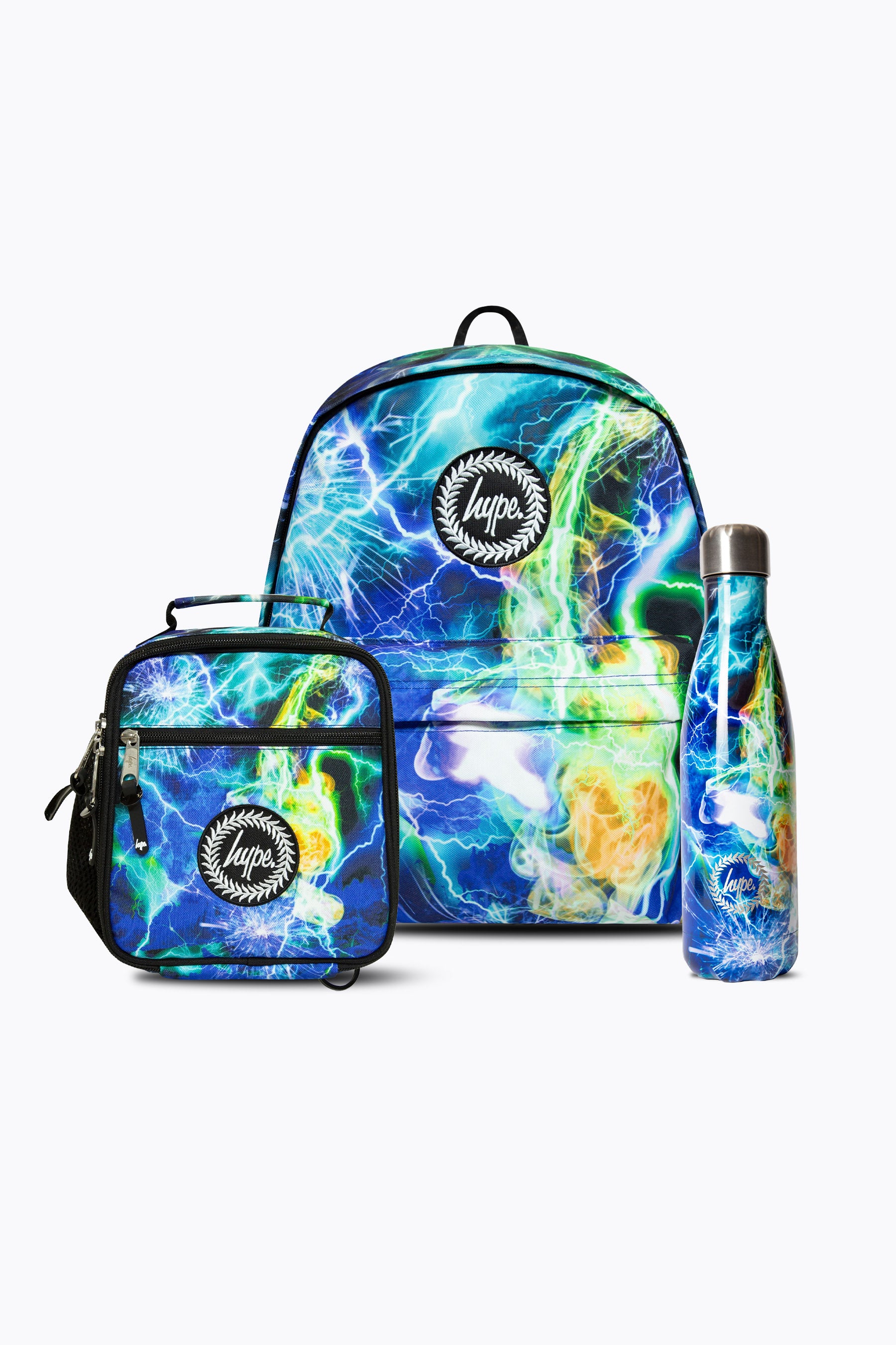 Lightning Storm Backpack Lunchbag & Bottle Bundle