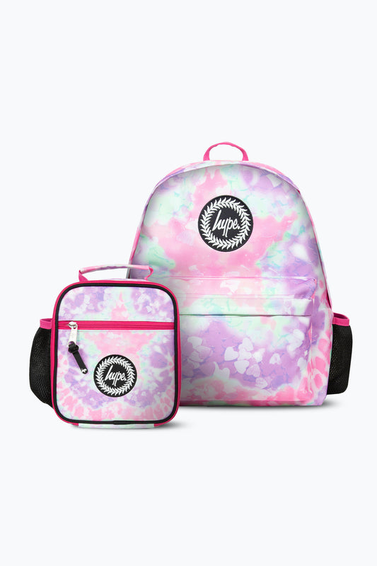 Hype Girls Pink Tie Dye Star Backpack & Lunch Bag Bundle