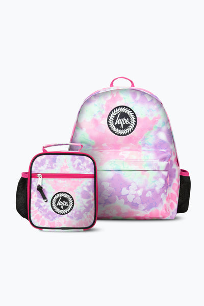 Hype Girls Pink Tie Dye Star Backpack & Lunch Bag Bundle