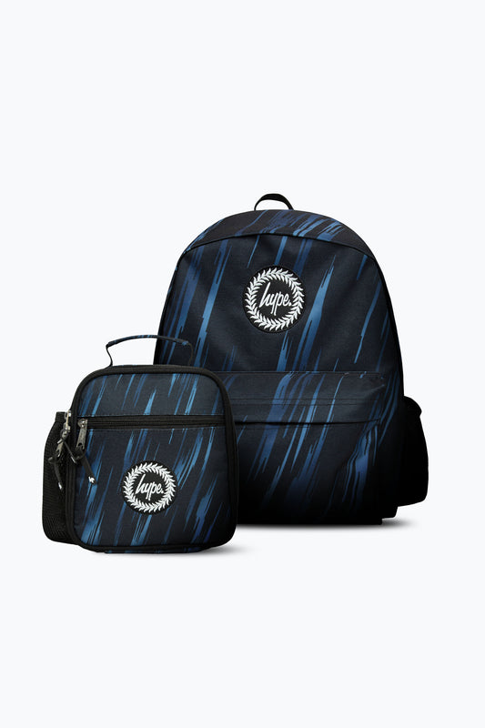 Hype Boys Black Rain Backpack & Lunch Bag Bundle