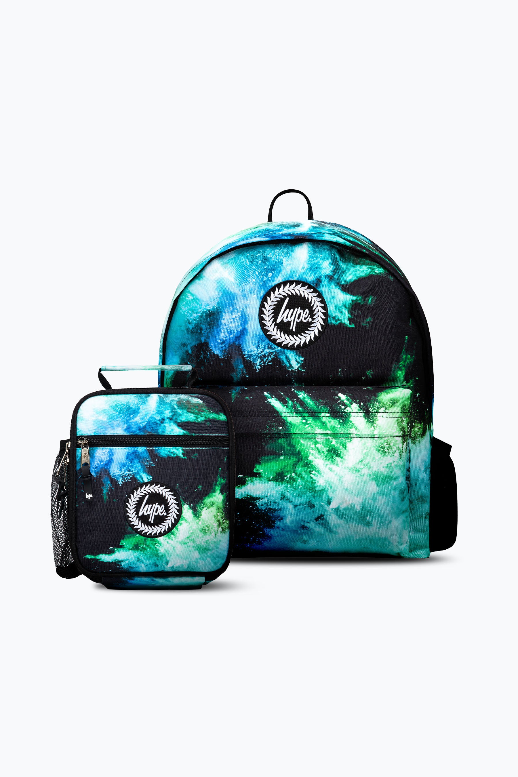 Blue Green Chalk Dust Backpack & Lunch Bag Bundle