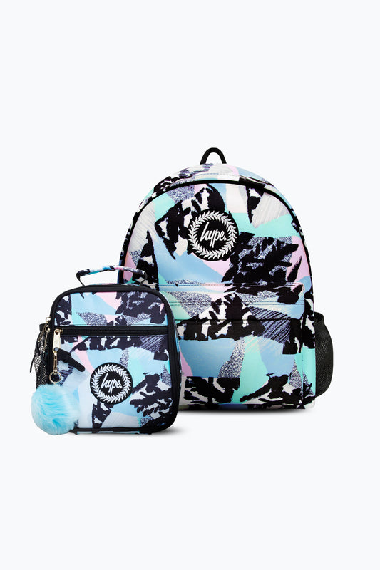 Hype Girls Multicoloured Pastel Abstract Backpack & Lunch Bag Bundle