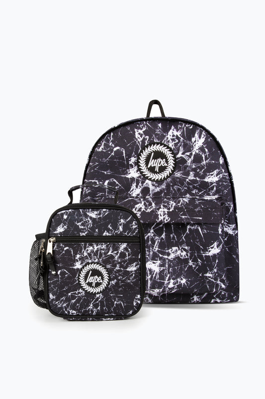 HYPE MULTI CRACKING GLASS BACKPACK & LUNCH BOX BUNDLE