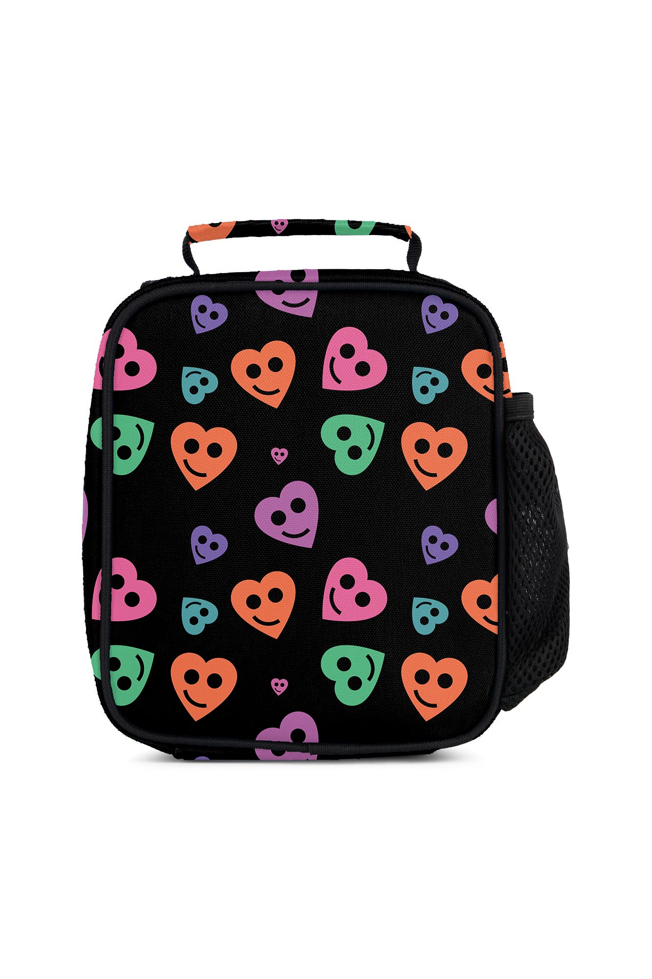 Hype Unisex Black Smiley Heart Lunch Bag