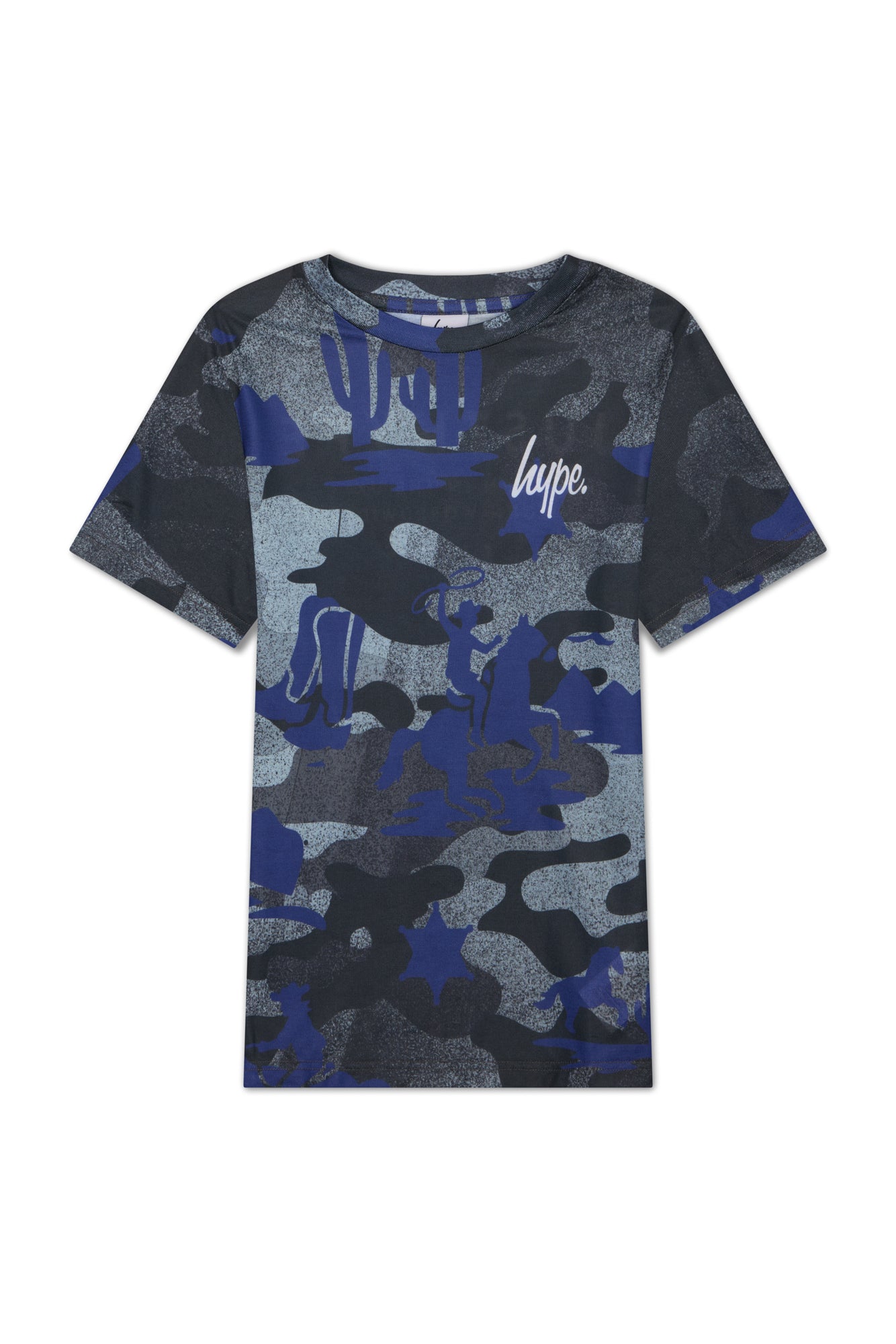 Hype Boys Black Cowboy Camo T-Shirt
