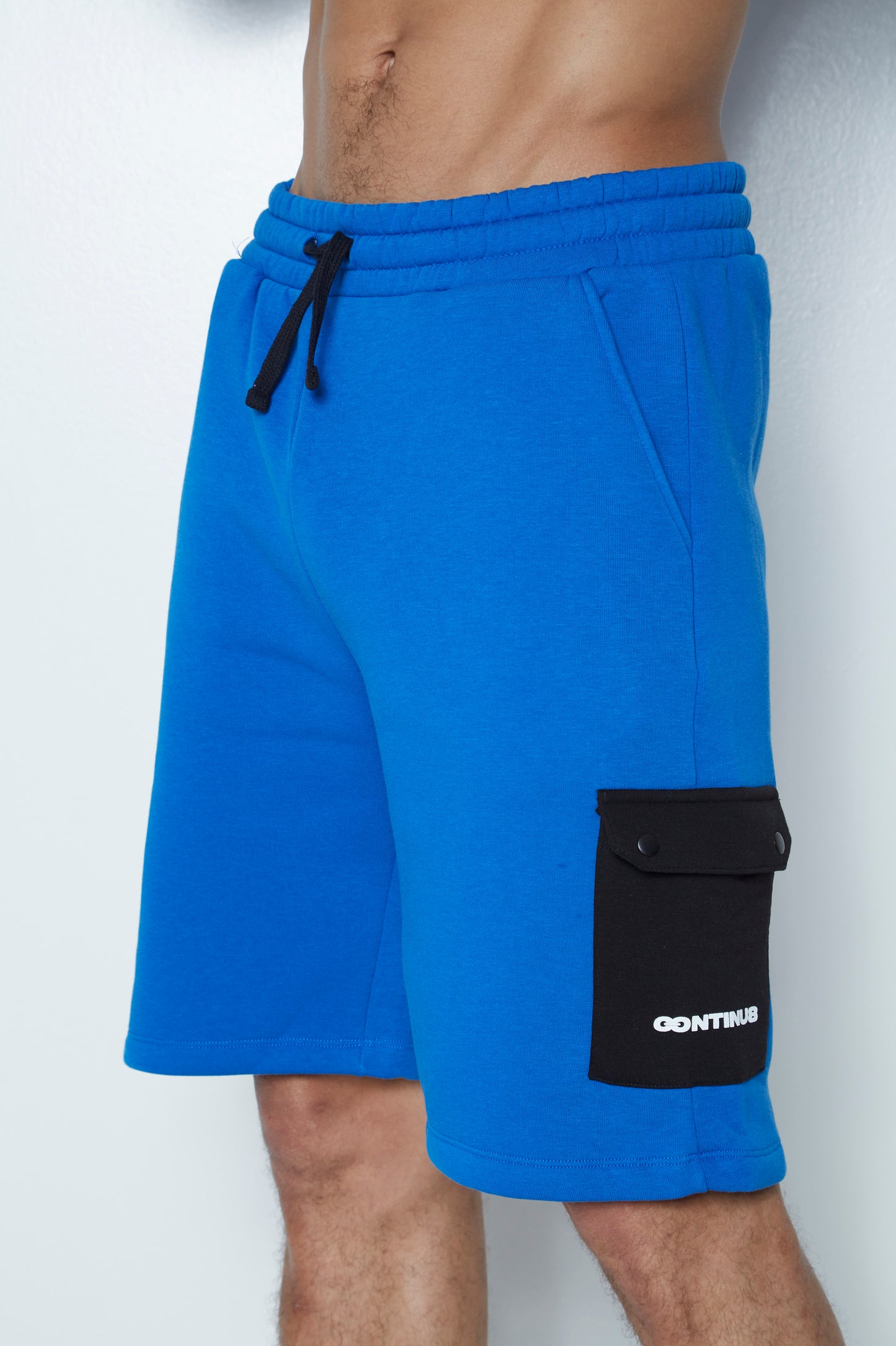 Continu8 Unisex Cobalt Cargo Pocket Boxy Shorts