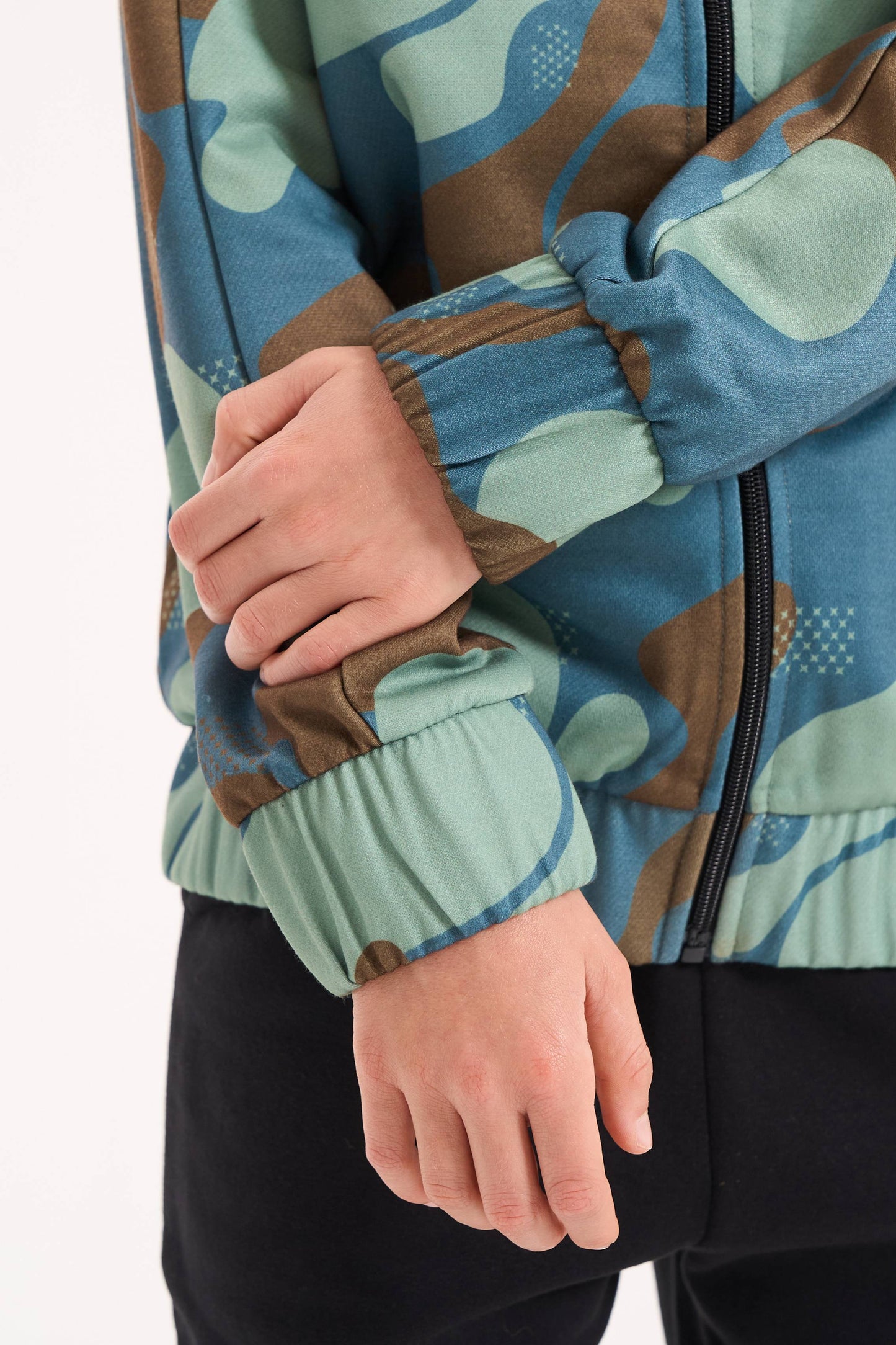 Hype Boys Contour Camo Zip Fleece