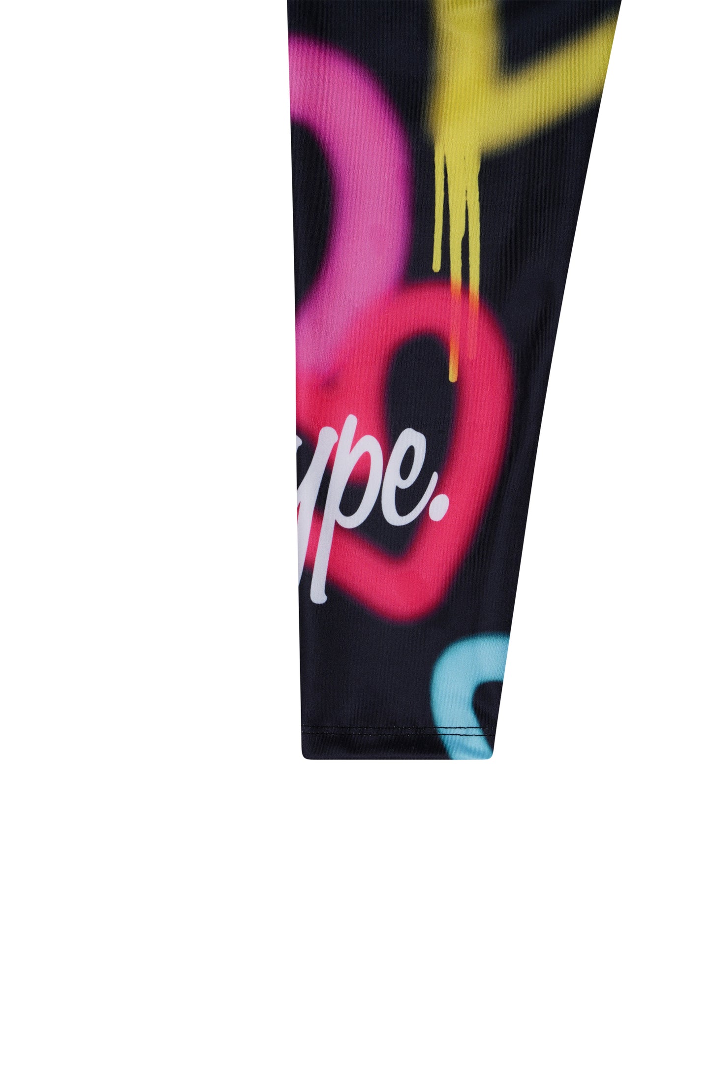 Hype Girls Black Graffiti Hearts Legging