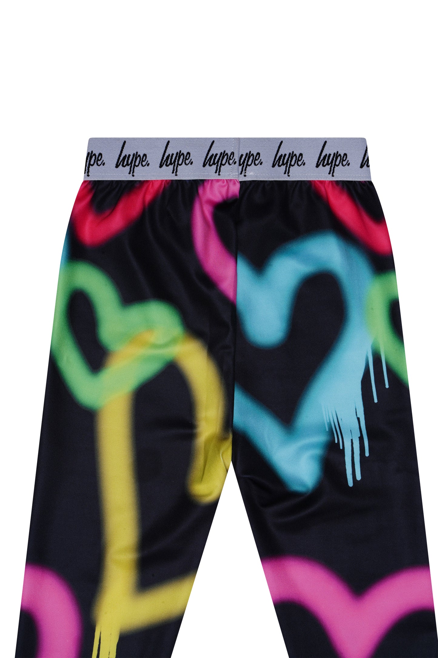 Hype Girls Black Graffiti Hearts Legging