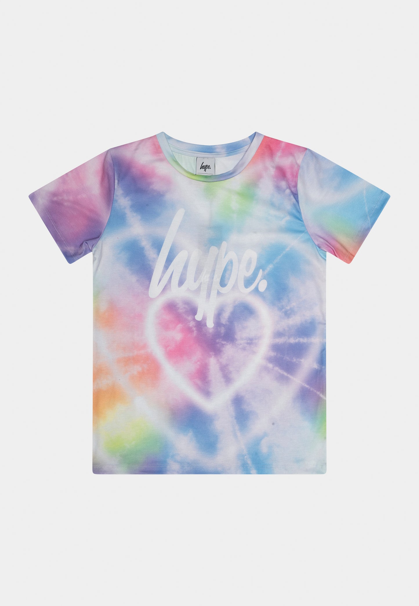 Hype Girls Multi Heart Tie-Dye T-Shirt