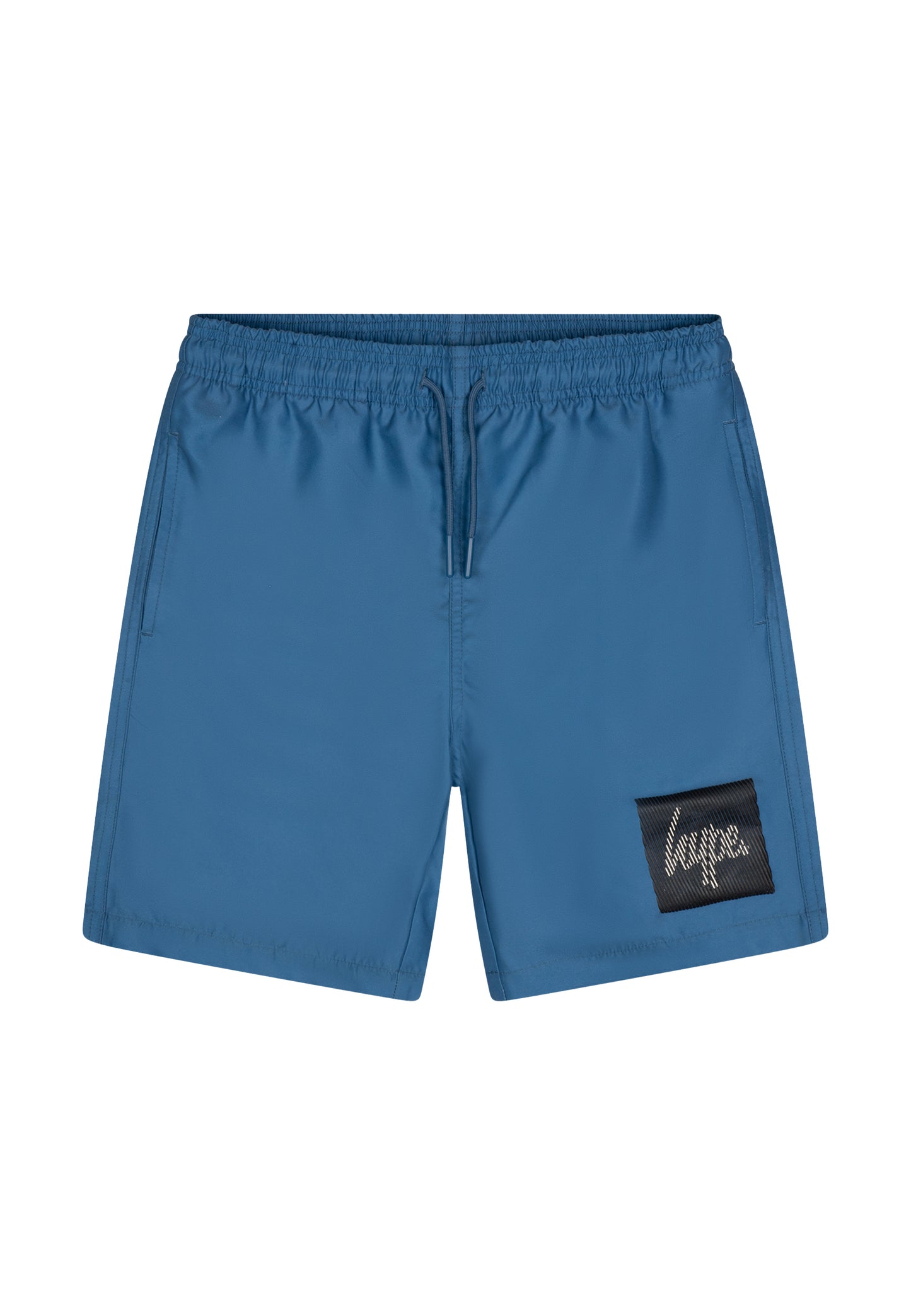 Hype Boys Blue Square Line Script Swim Shorts