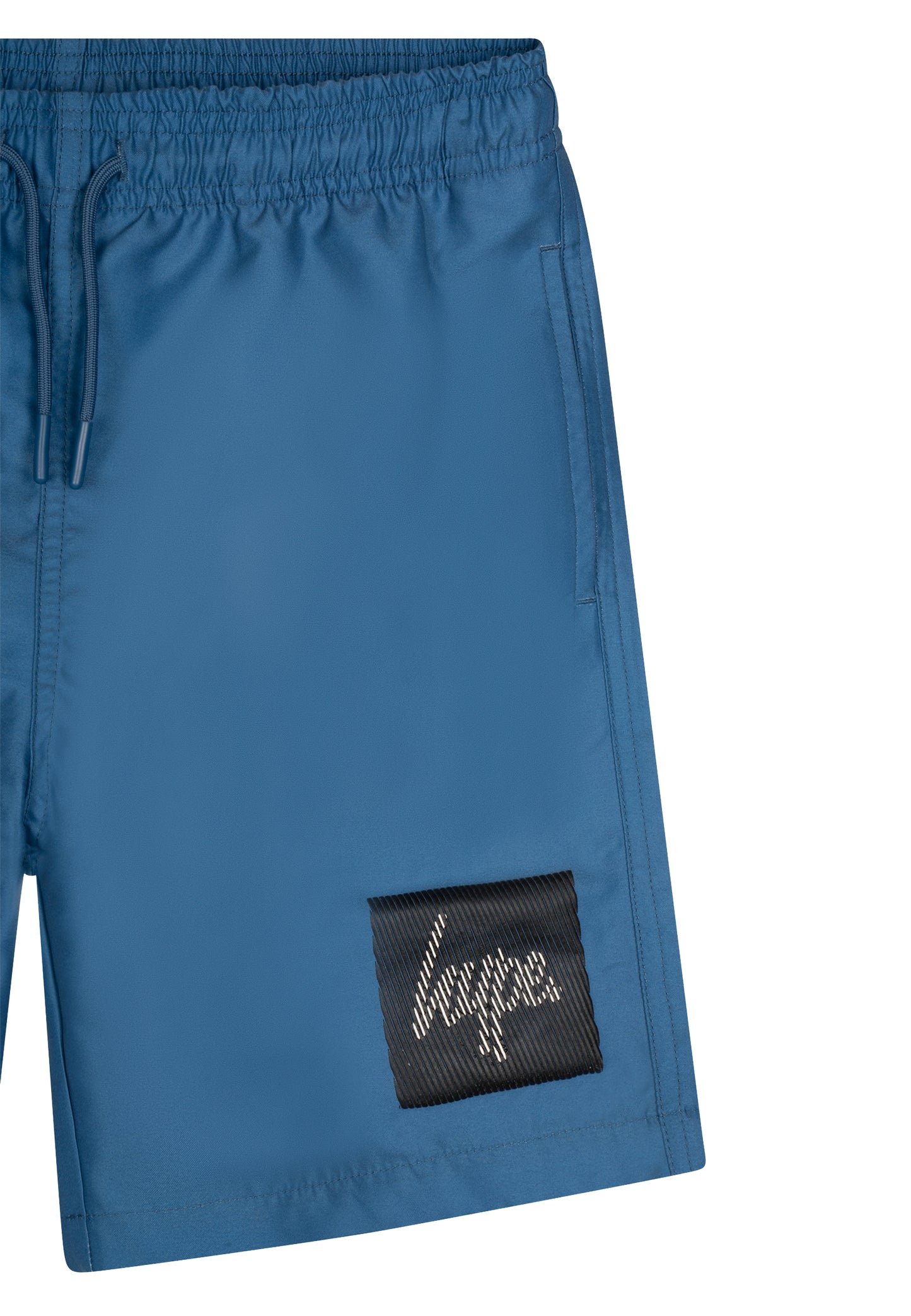 Hype Boys Blue Square Line Script Swim Shorts