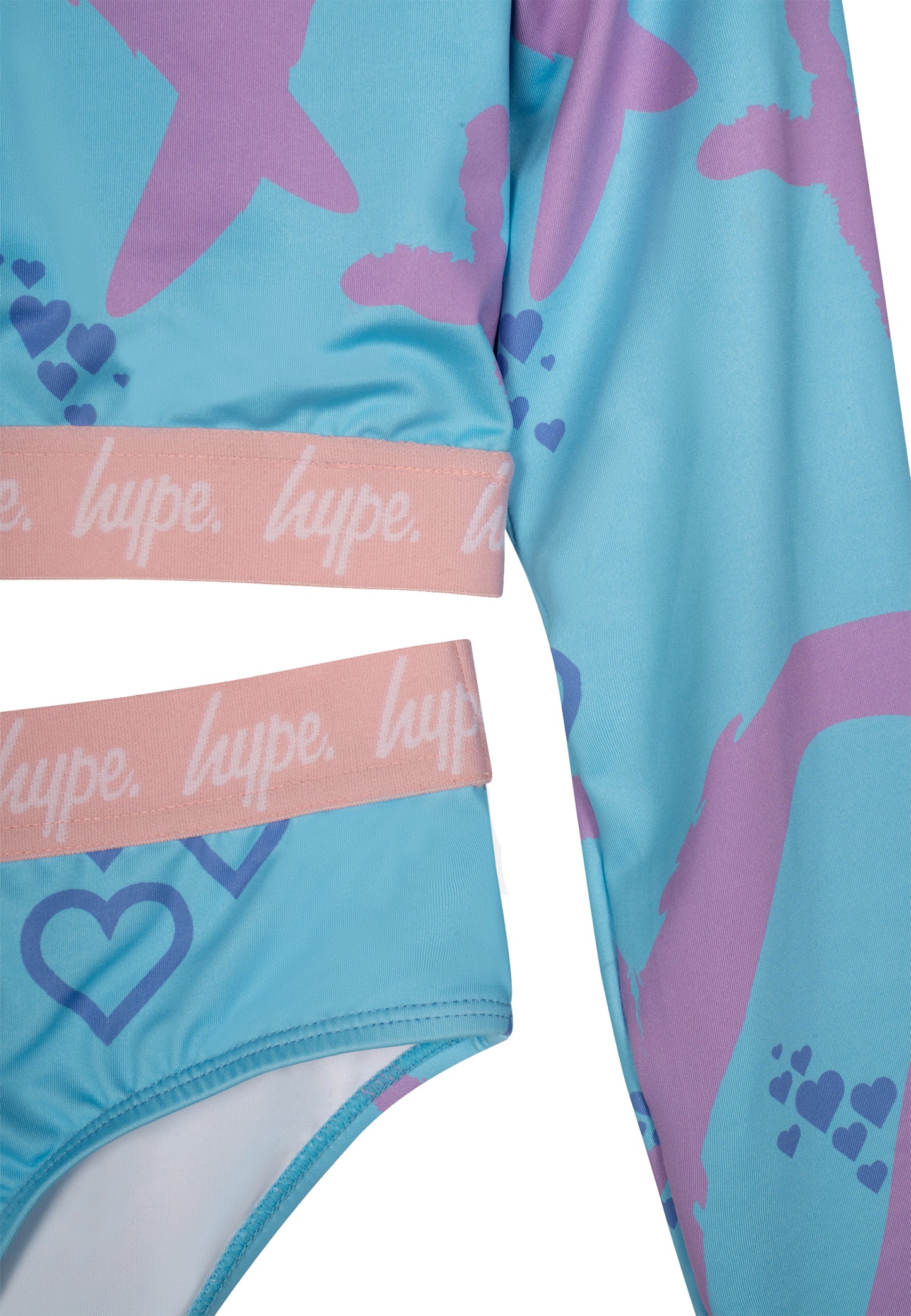 Hype Girls Pink Heart Xoxo Swimsuit