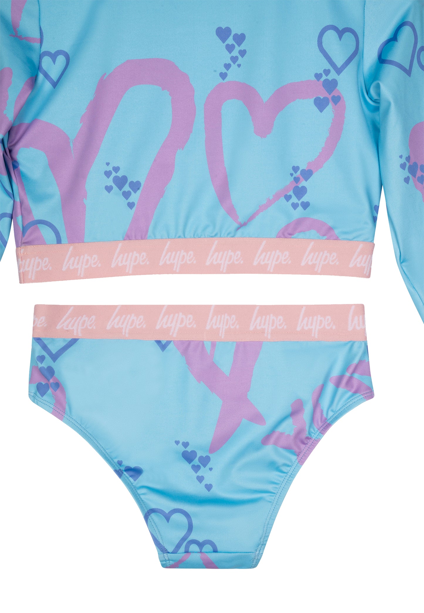 Hype Girls Pink Heart Xoxo Swimsuit