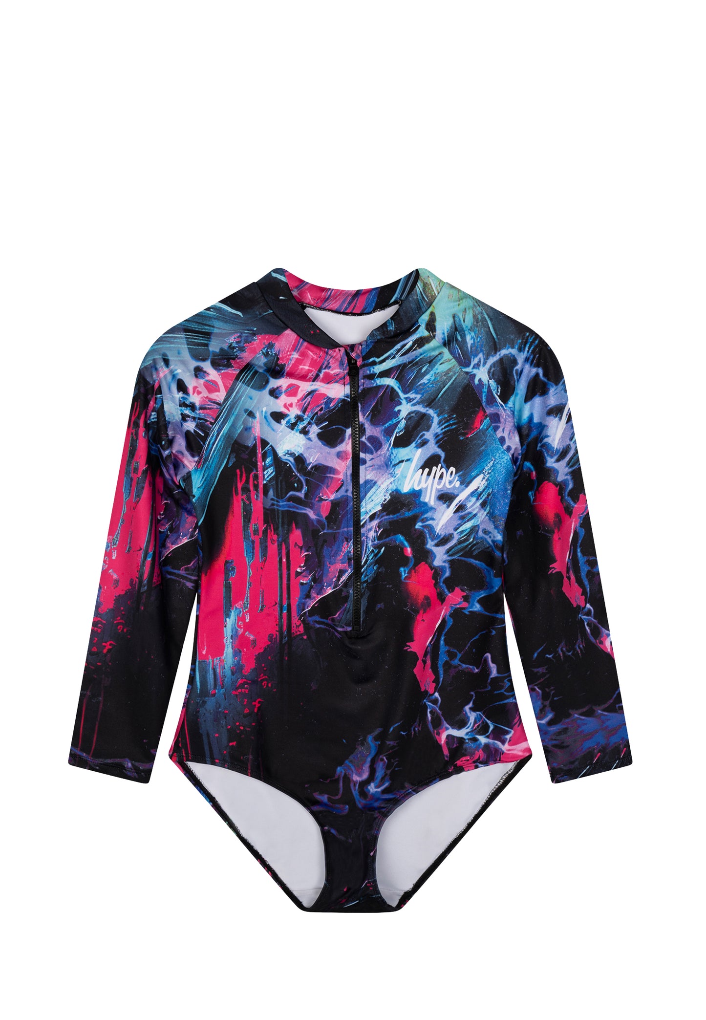 Hype Girls Multi Dark Smudge Swimsuit