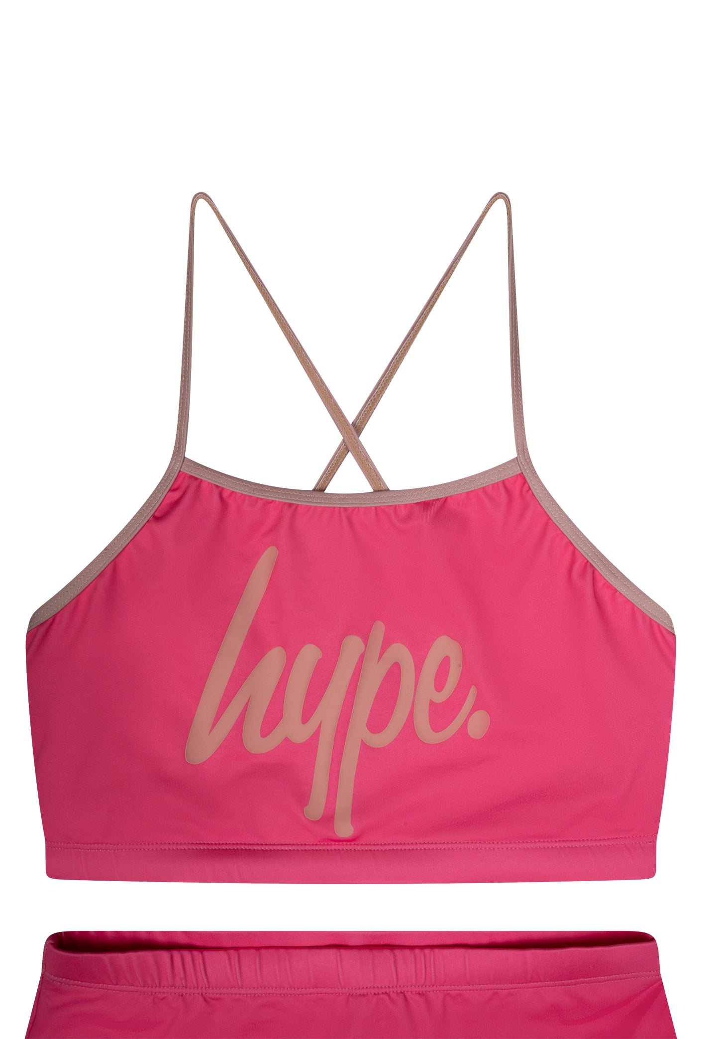 Hype Girls Pink Script Swimsuit