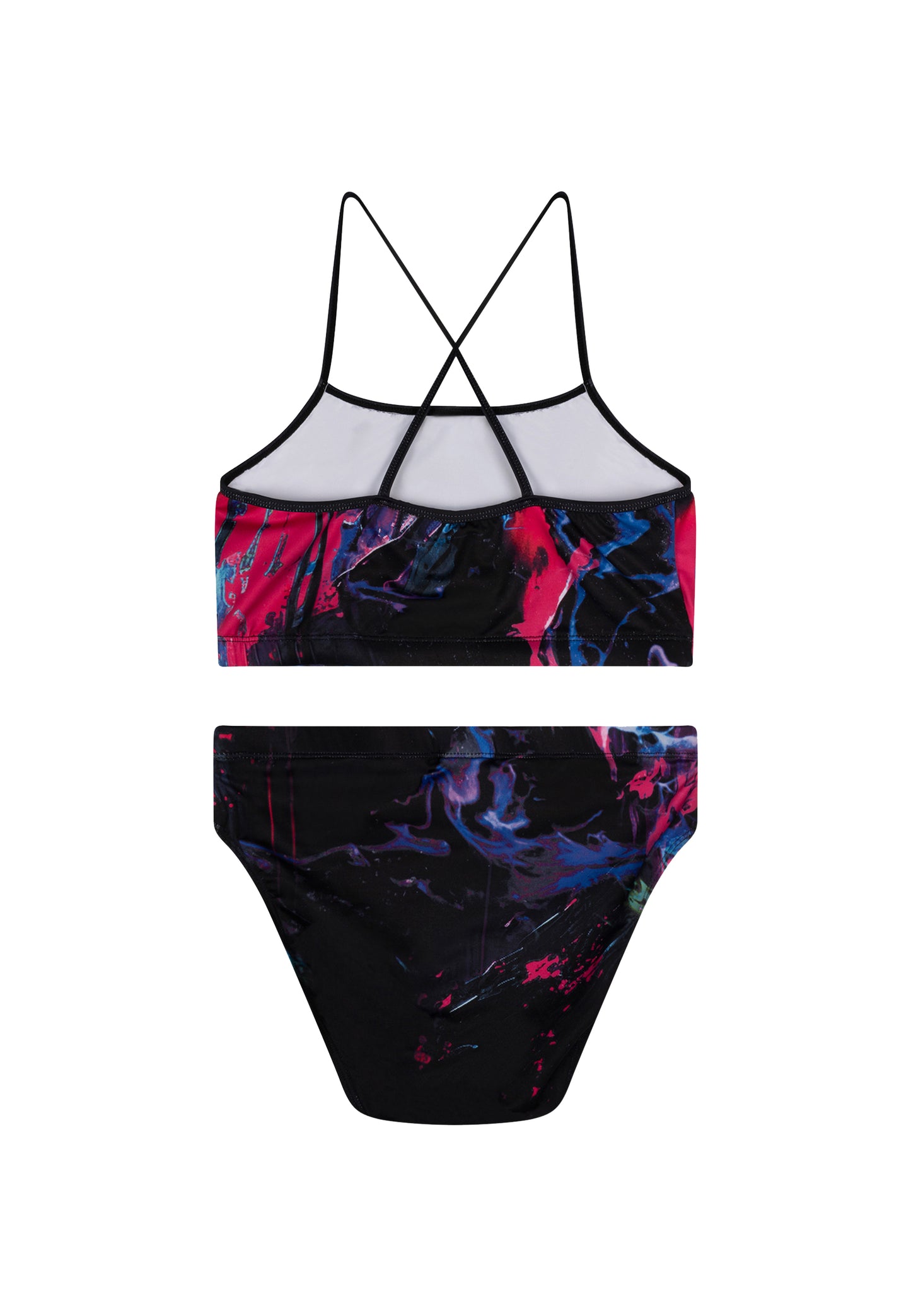 Hype Girls Multi Dark Smudge Swimsuit