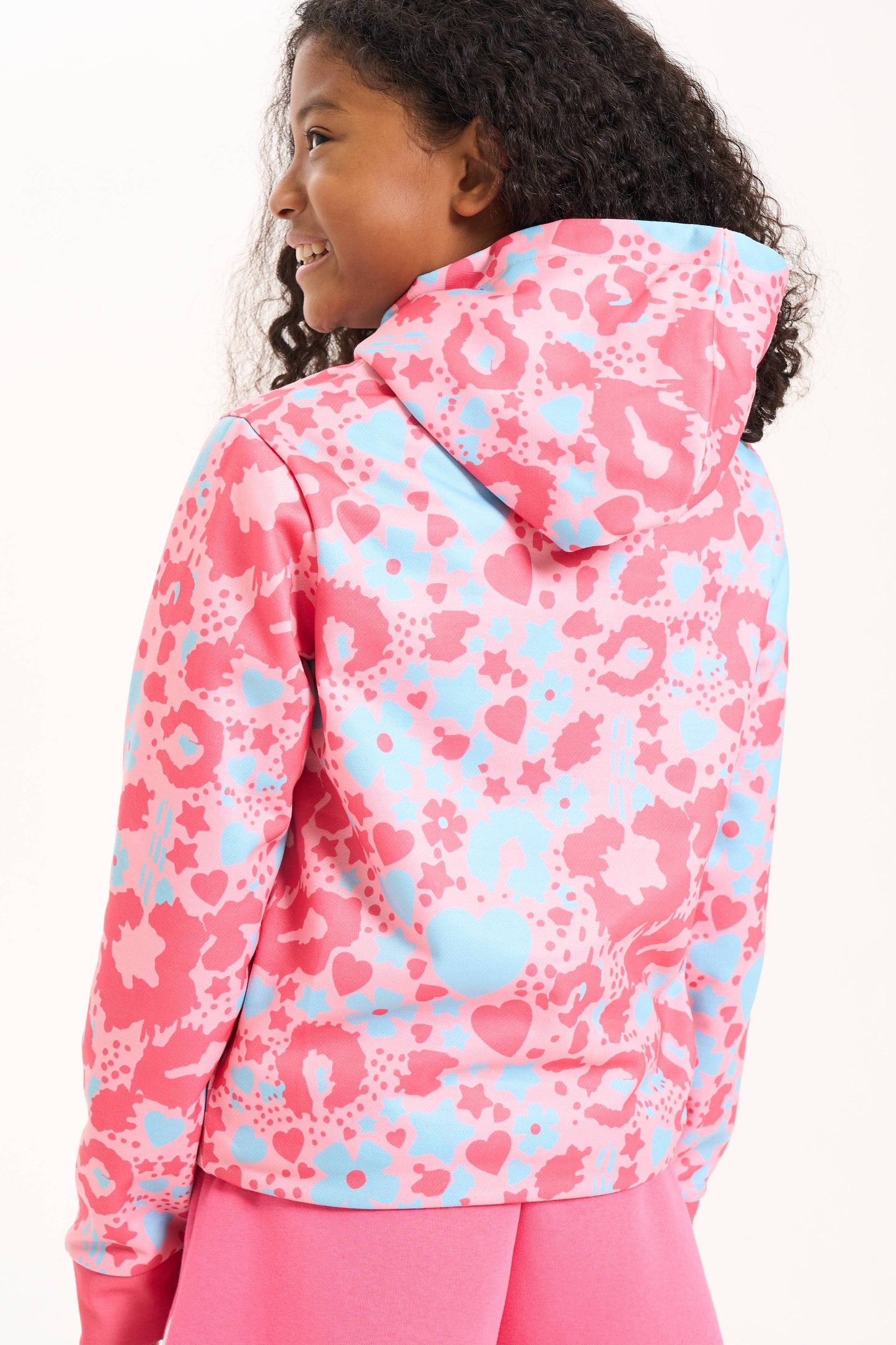 Hype Girls Pink Ditsy Hoodie