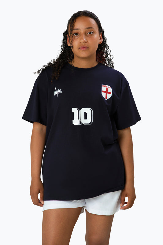 HYPE ADULTS UNISEX NAVY ENGLAND NUMBER 10 T-SHIRT