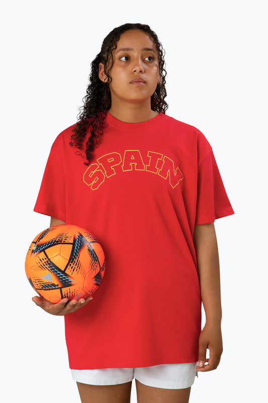 HYPE ADULTS UNISEX RED SPAIN LOGO T-SHIRT