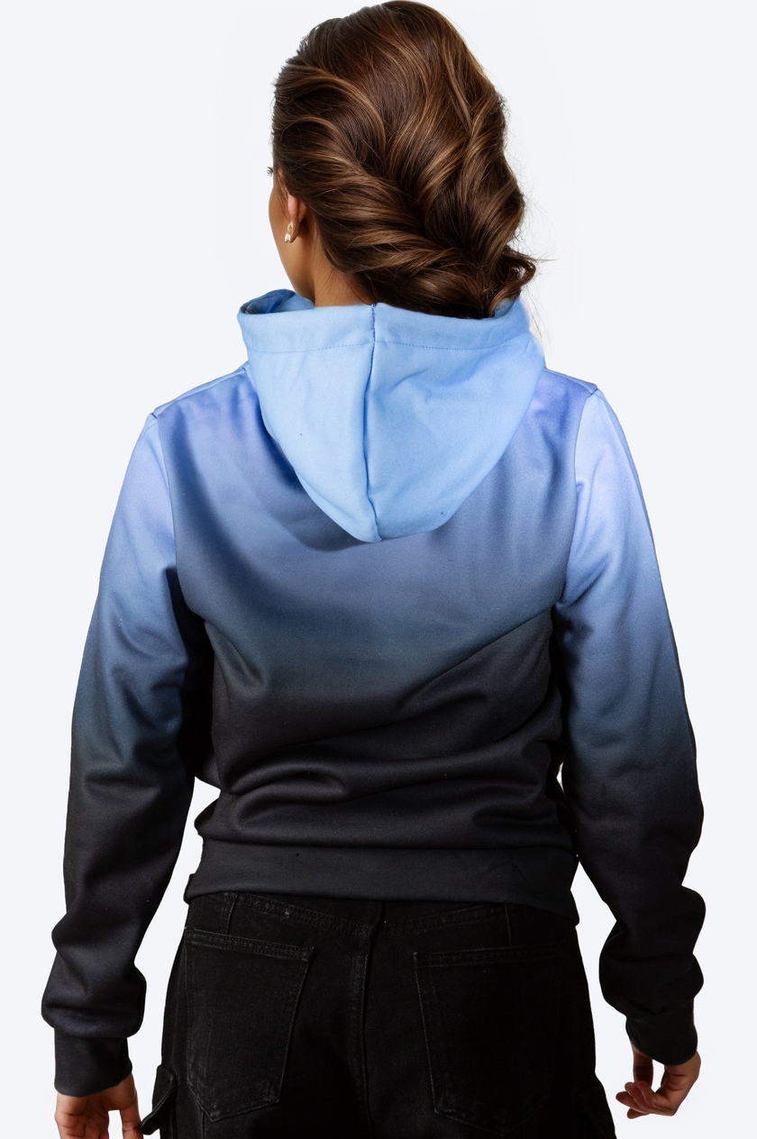 Hype Womens Sea Foam Fade Scribble Pullover Hoodie Hype