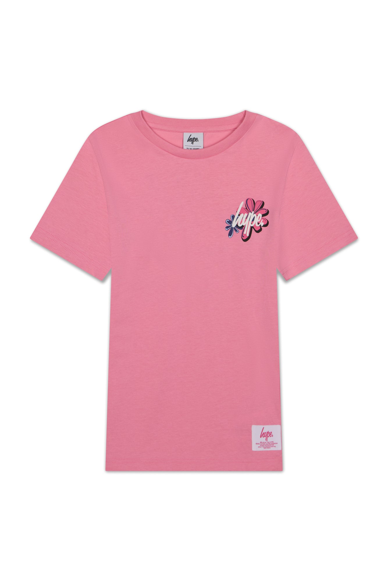 Hype Girls Pink Flower Type T-Shirt