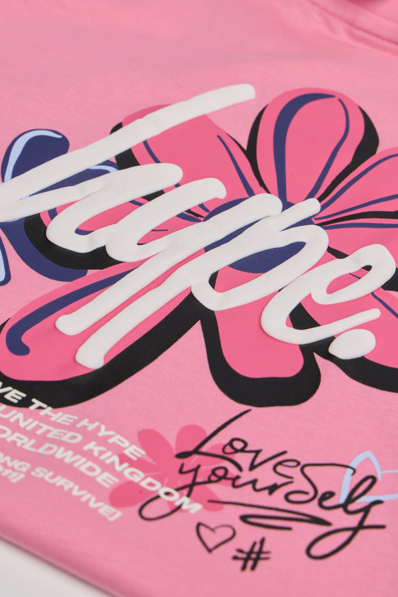 Hype Girls Pink Flower Type T-Shirt