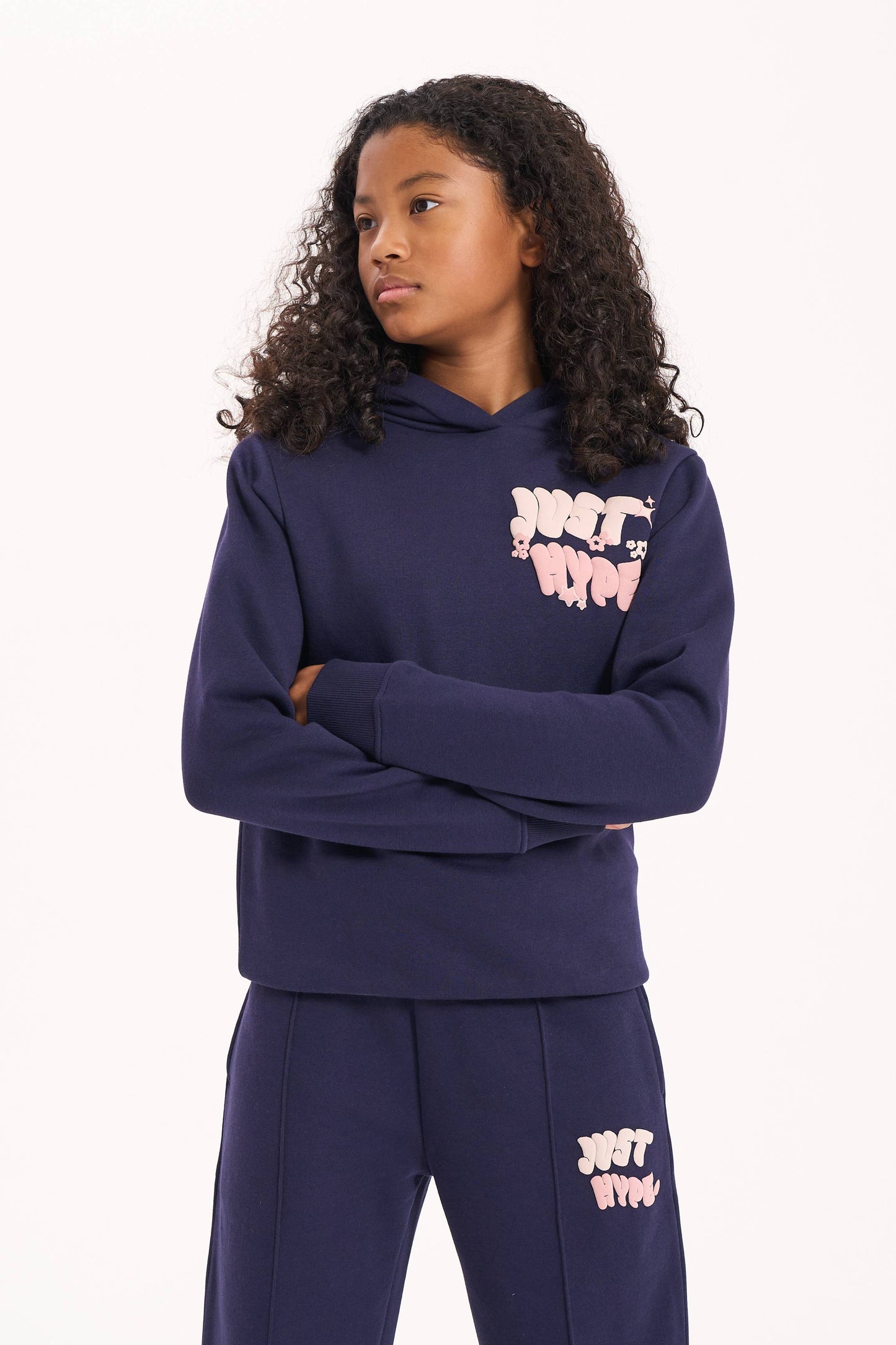 Hype Girls Navy Fantasy Hoodie