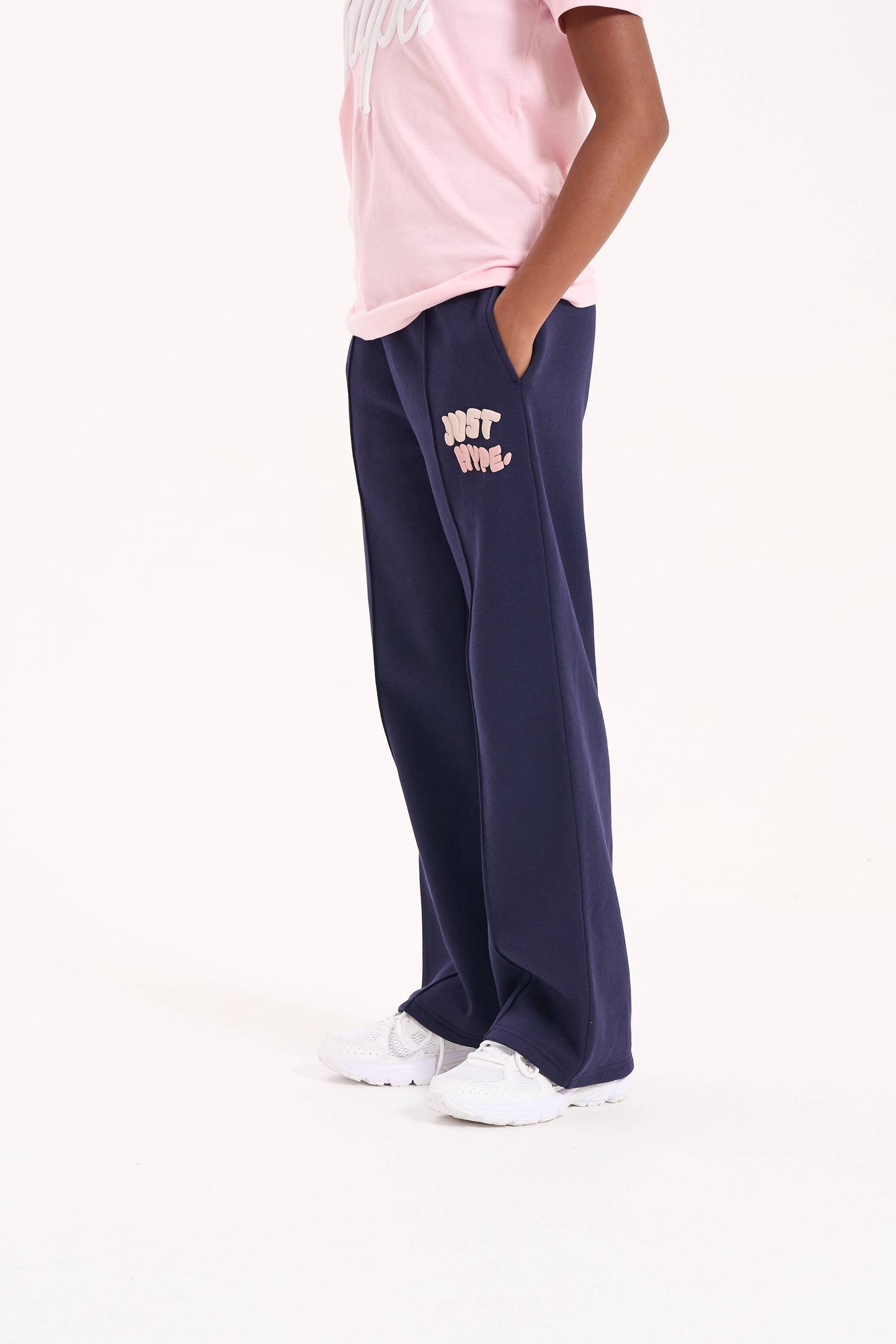 Hype Girls Navy Fantasy Wide Leg Joggers