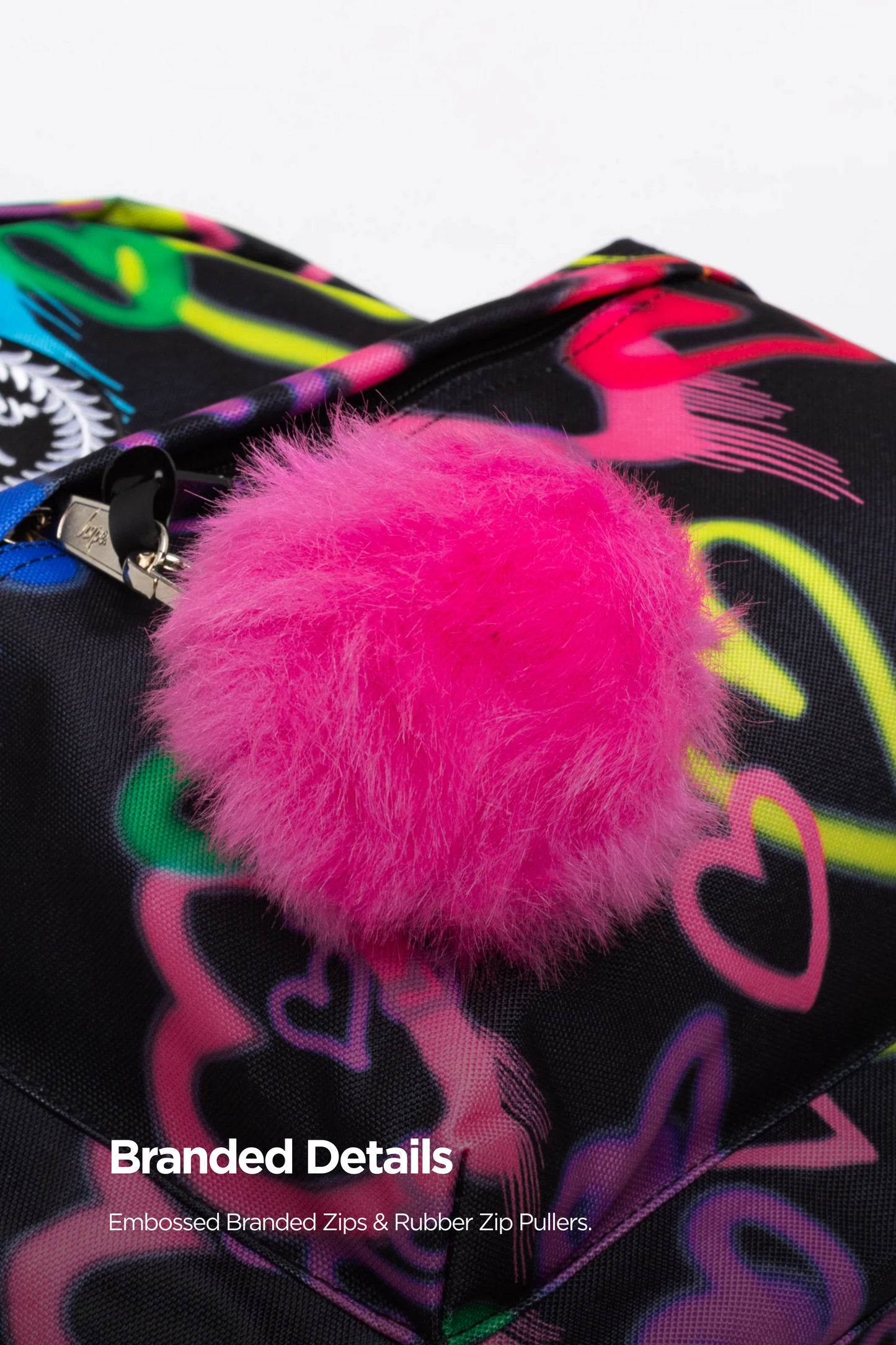 Hype Girls Black Graffiti Heart Backpack & Lunch Bag Bundle