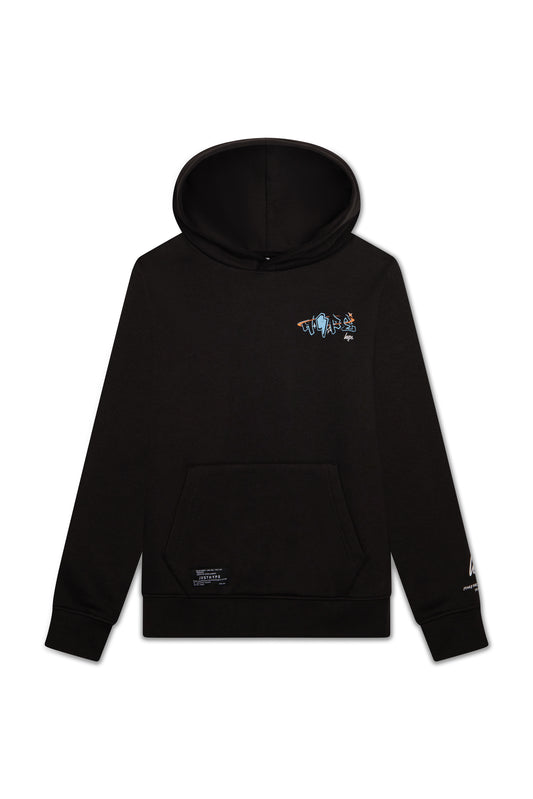 Hype Boys Black Graffiti Bolt Hoodie