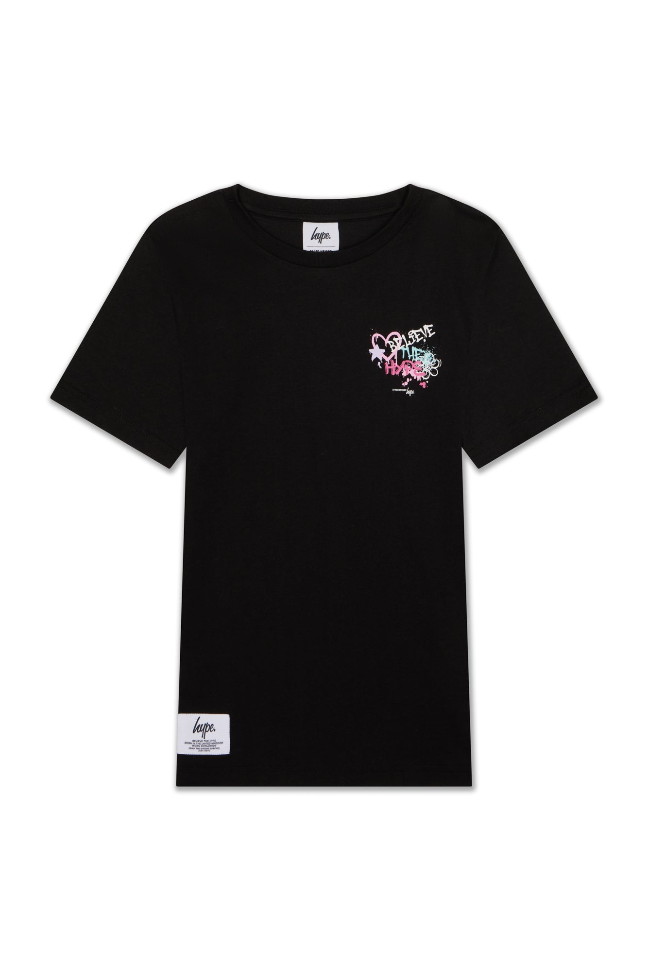 Hype Girls Black Graffiti T-Shirt