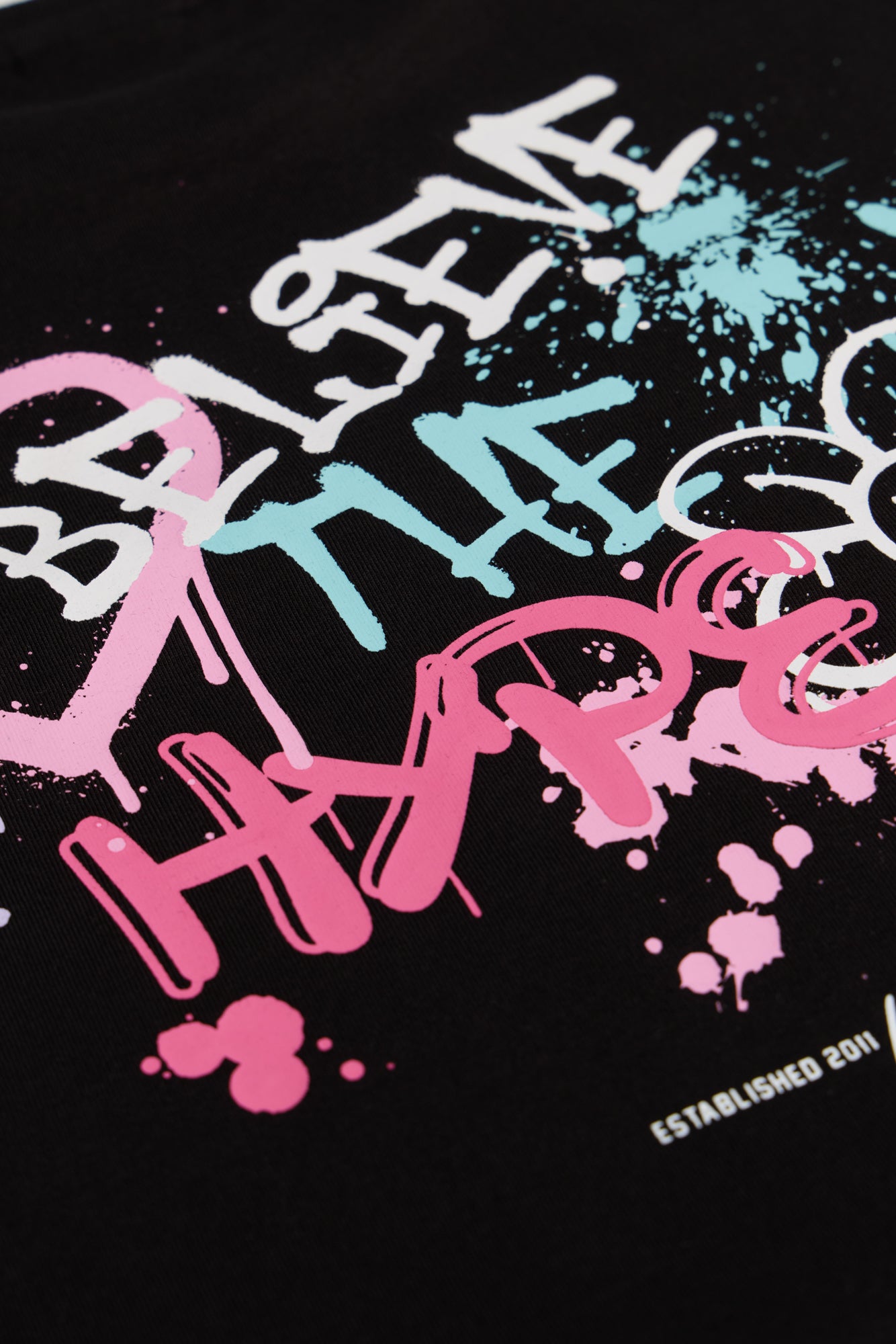 Hype Girls Black Graffiti T-Shirt