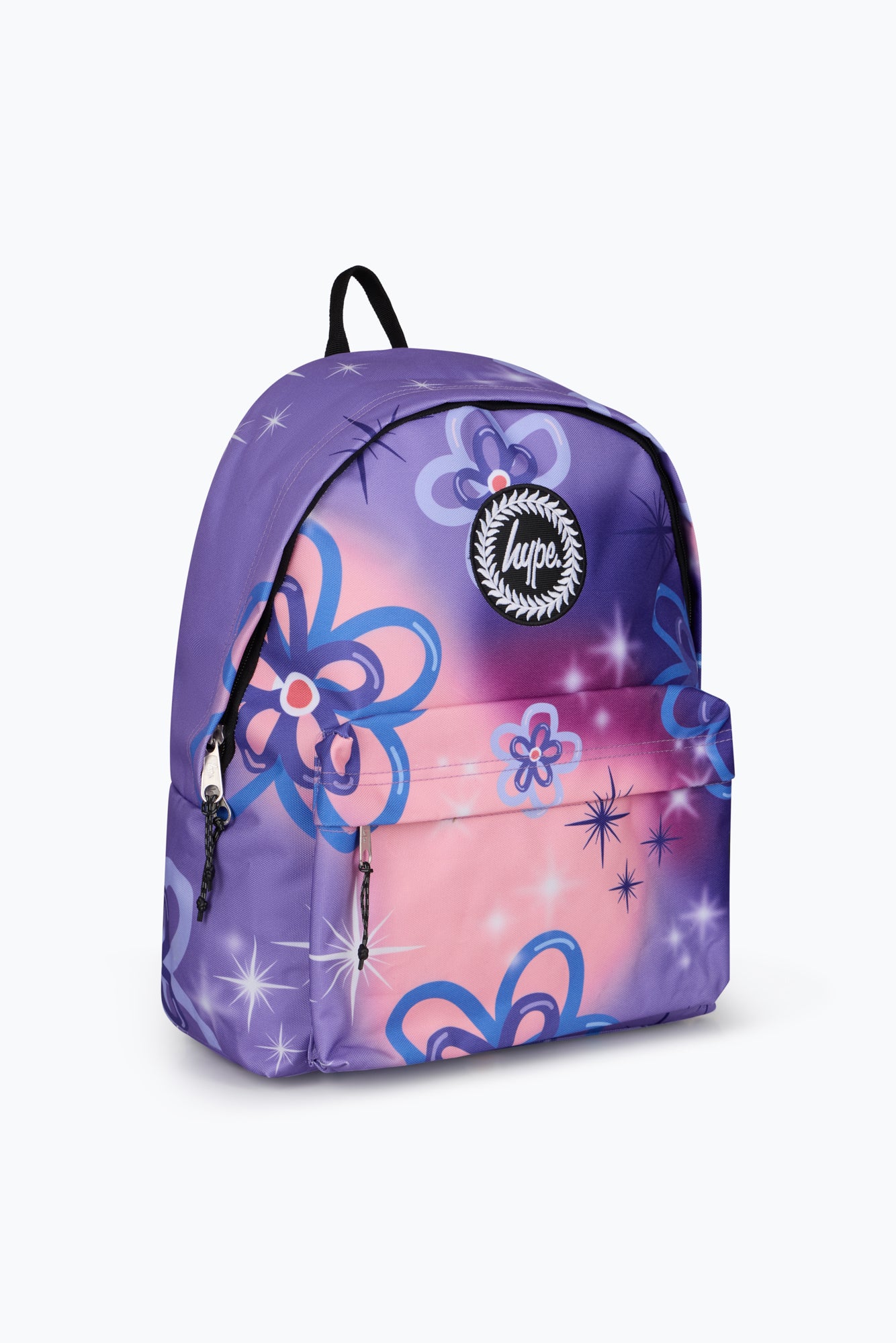 Hype Girls Purple Sparkle Flower Backpack