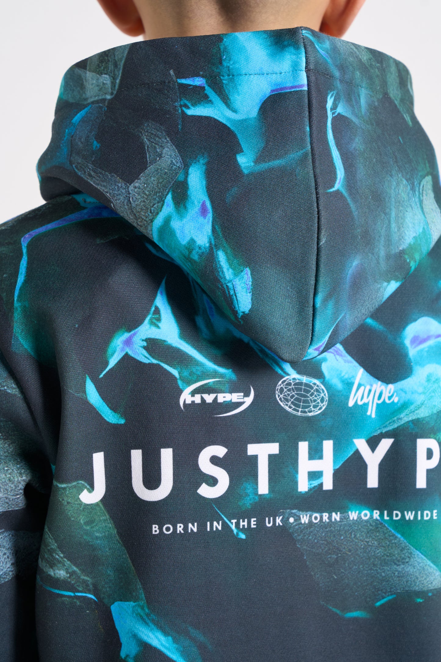 Hype Boys Black/Blue Vapour Hoodie